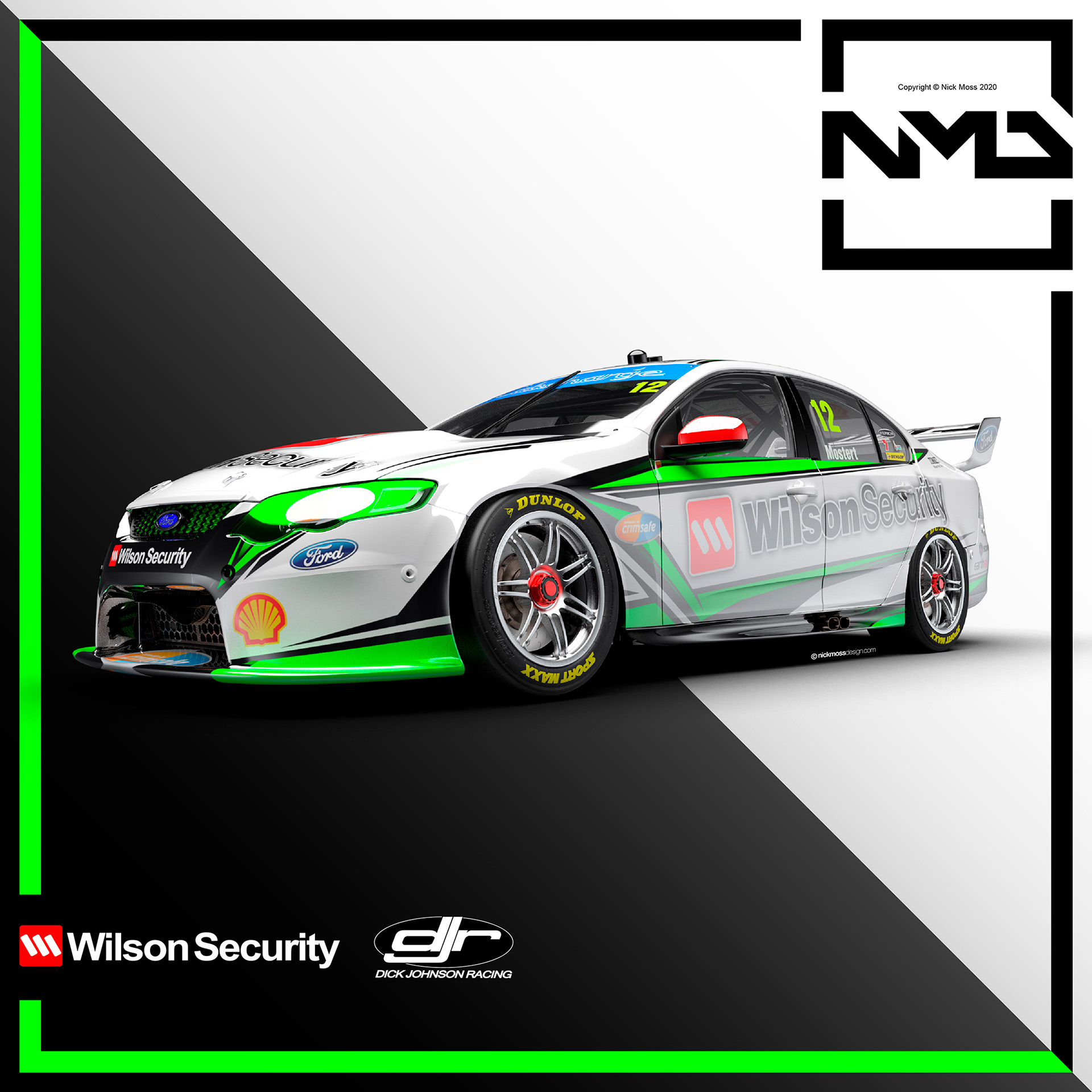 nickmossdesign - 2013 DJR WILSON SECURITY SUPERCARS LIVERY DESIGN