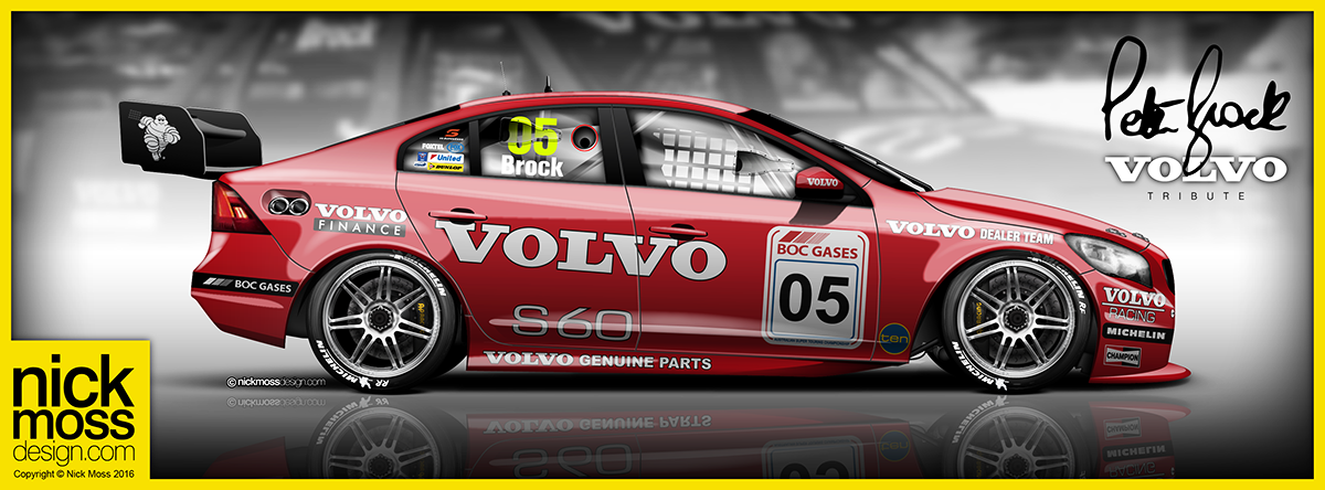 NMD nickmossdesign - PETER BROCK VOLVO Supercars Tribute Livery Design