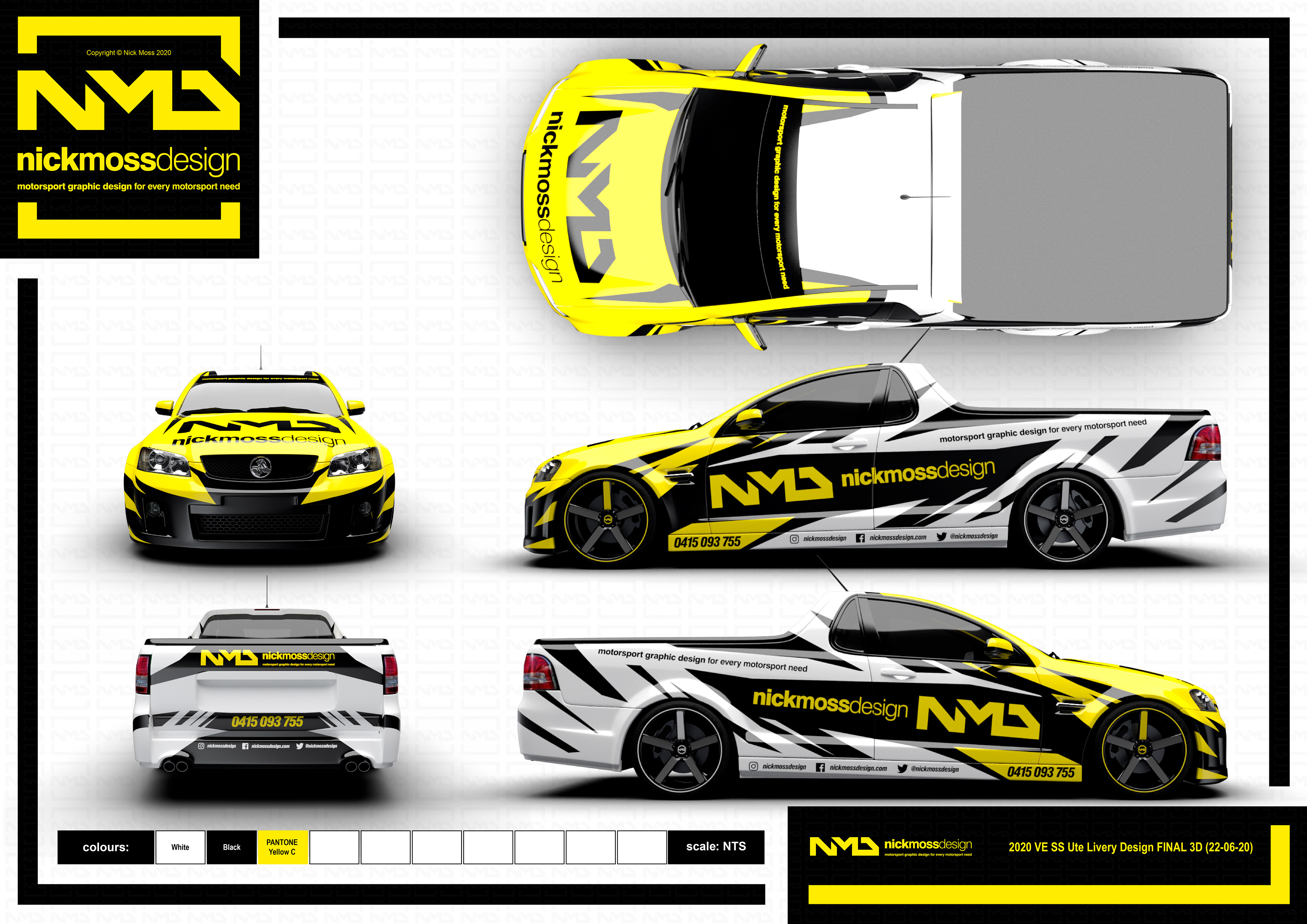 NMD nickmossdesign - Holden VE Commodore Ute 2020 Livery Design Proof