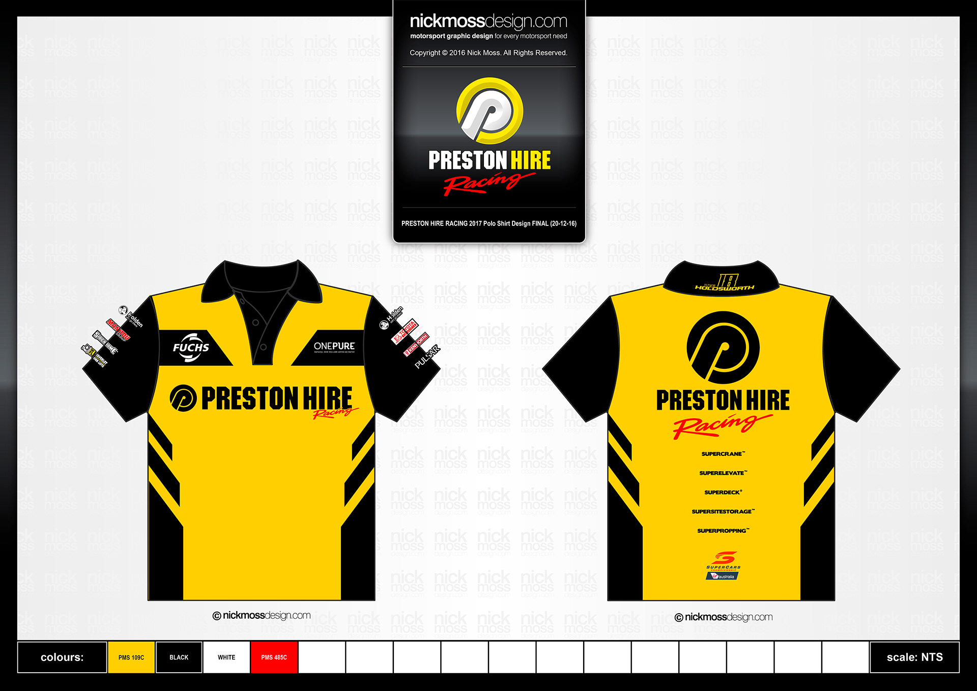 nickmossdesign - 2017 PRESTON HIRE RACING SUPERCARS TEAM SHIRT DESIGN