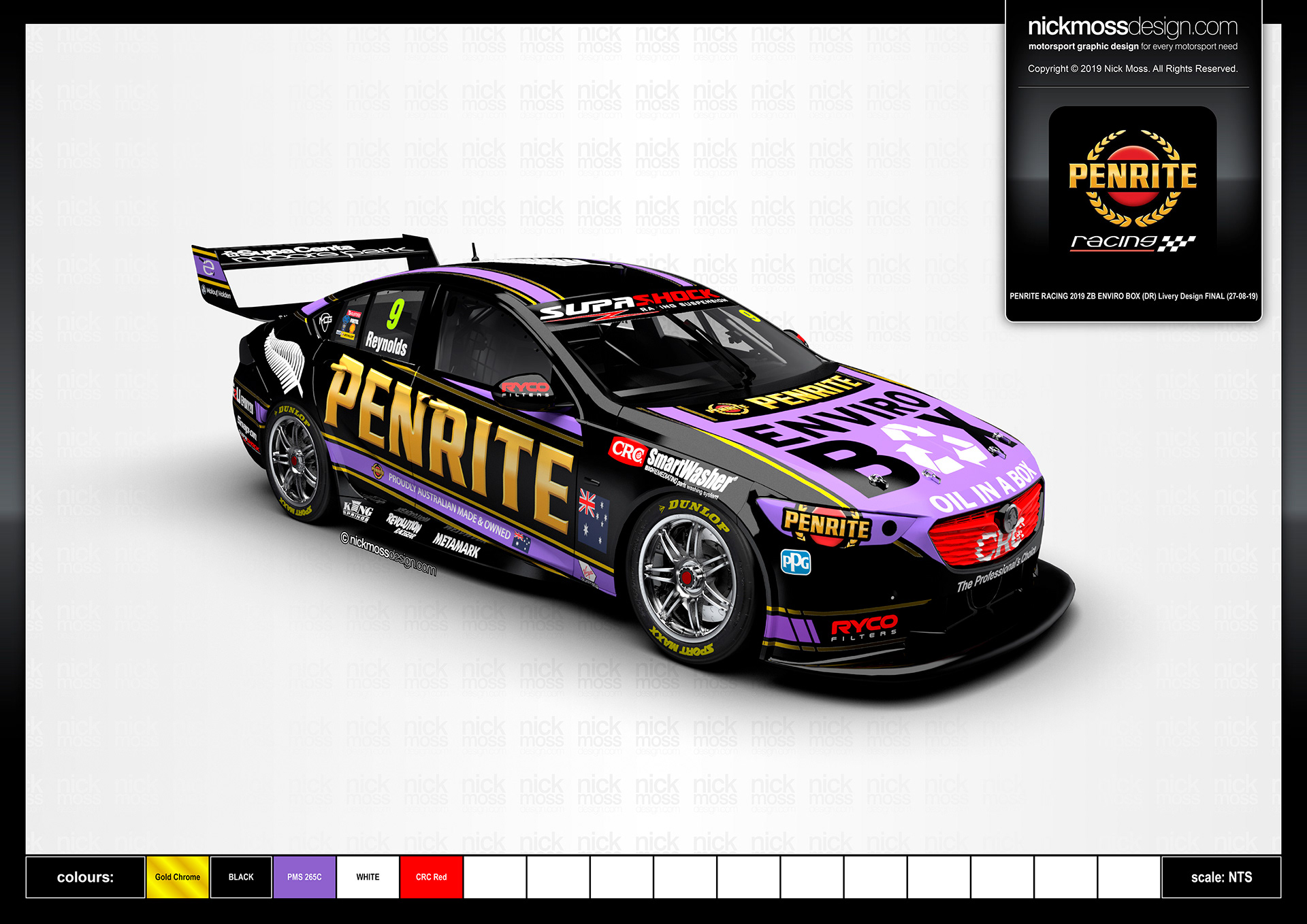 nickmossdesign - 2019 PENRITE RACING SUPERCARS LIVERY DESIGN