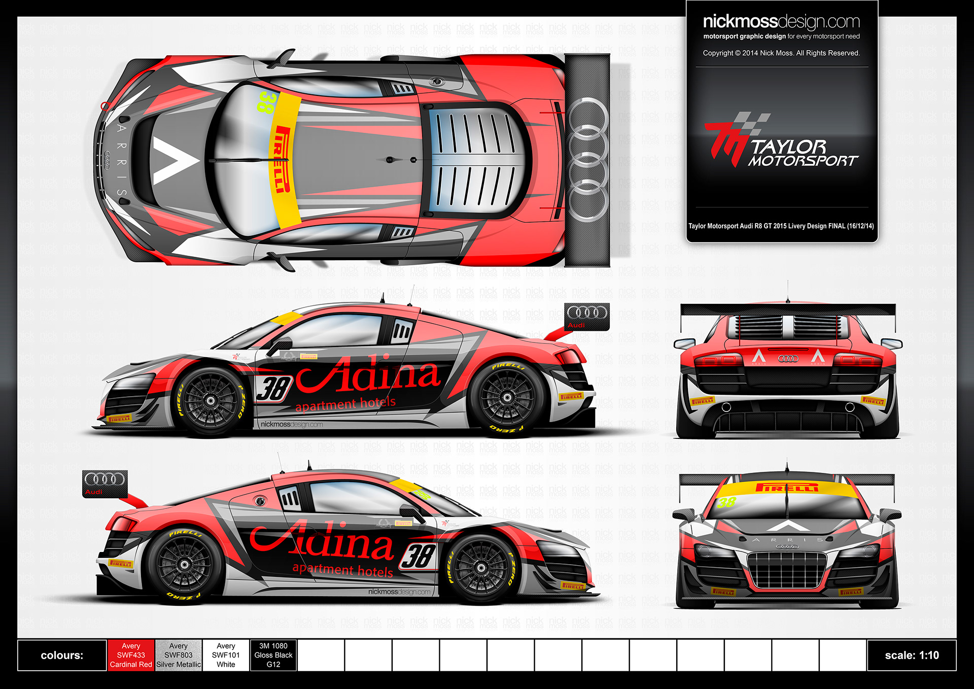 NMD nickmossdesign - GT MOTORSPORT Greg Taylory Audi R8 Livery Design