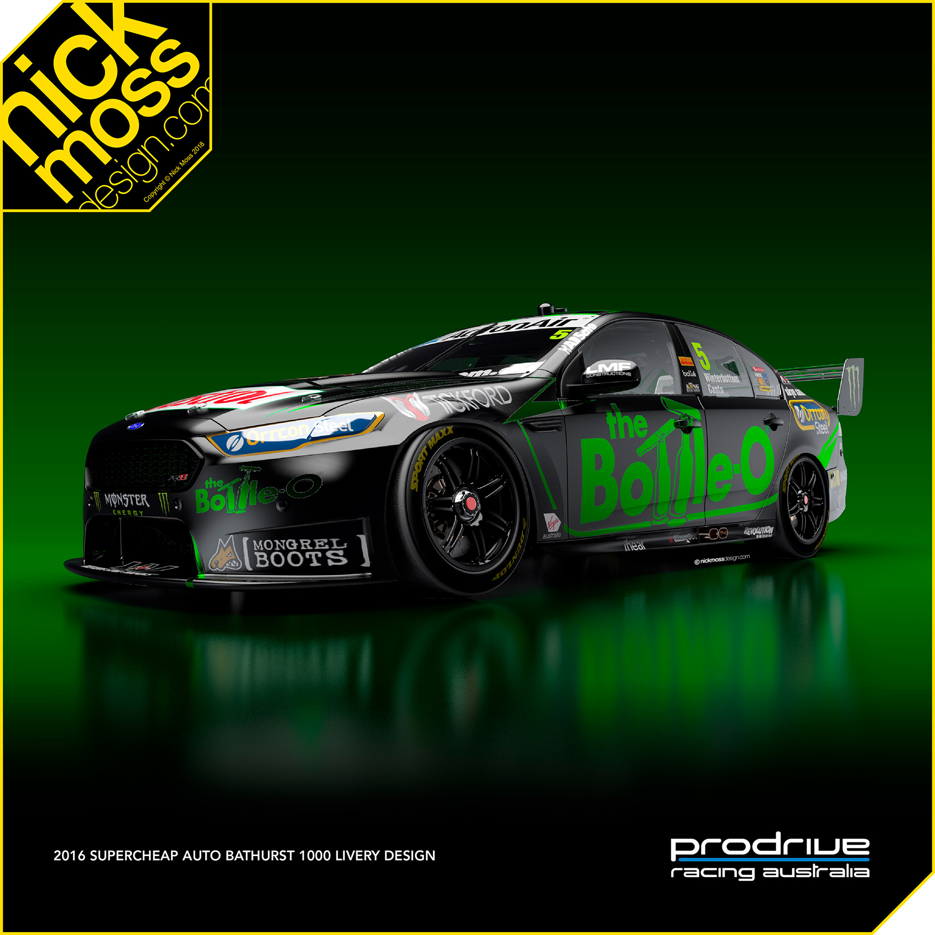 nickmossdesign - 2016 Prodrive Racing Australia (PRA) The Bottle-O Livery Design
