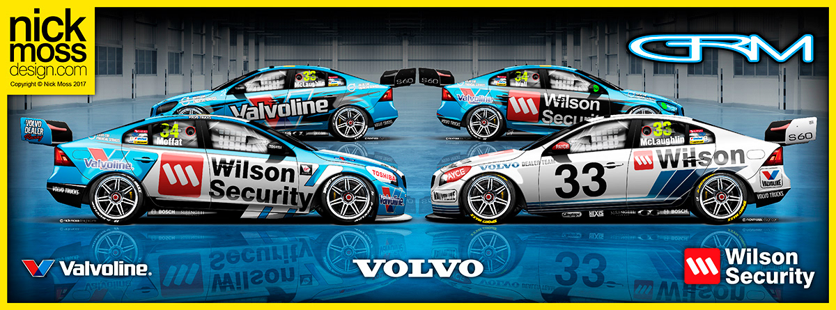 NMD nickmossdesign - Garry Rogers Motorsport Wilson Security Valvoline S60 Volvo Livery Designs