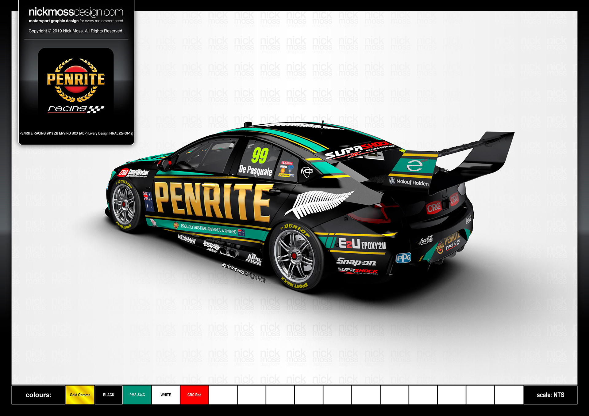 nickmossdesign - 2019 PENRITE RACING SUPERCARS LIVERY DESIGN