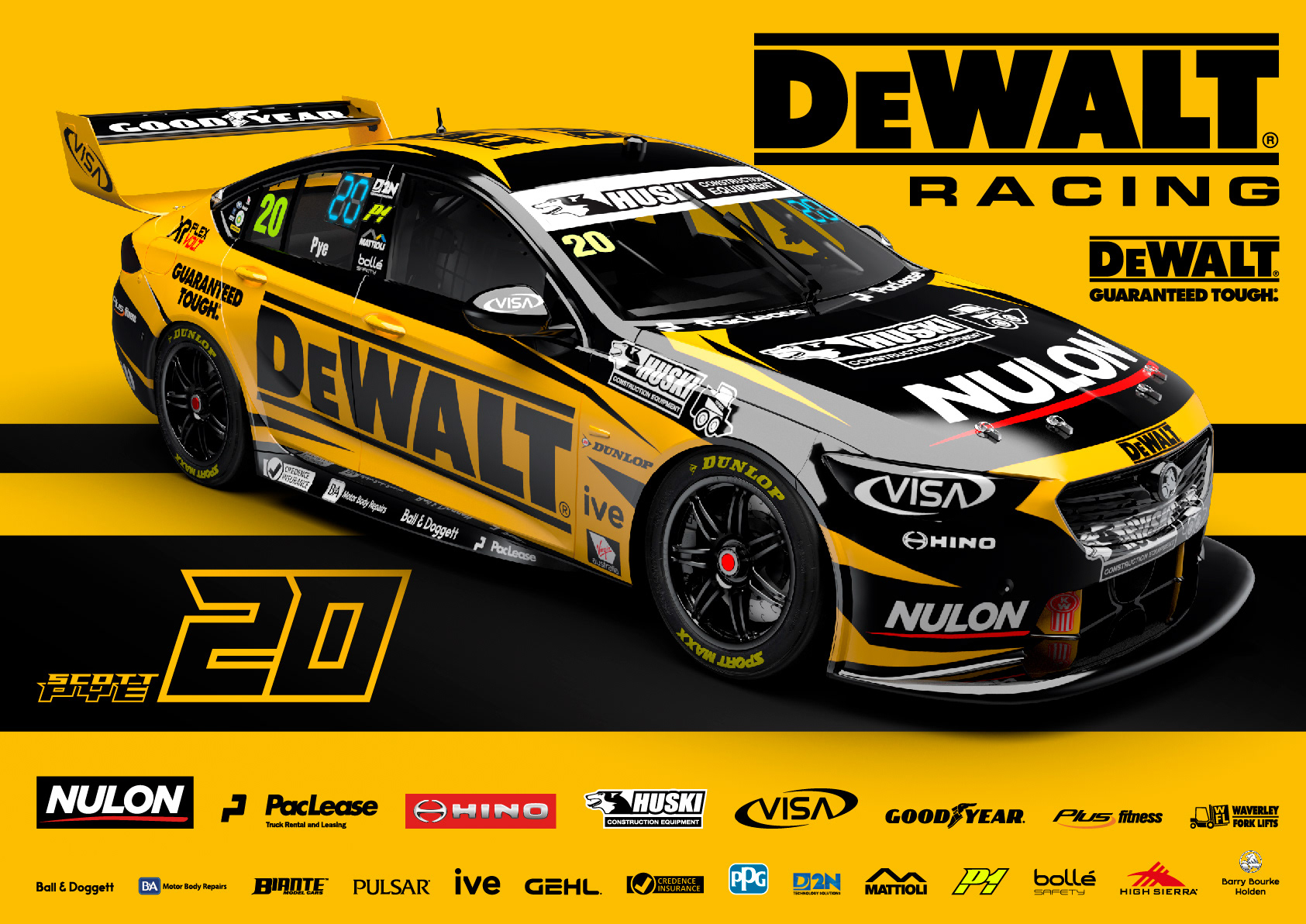 nickmossdesign - 2020 DEWALT RACING SUPERCARS POSTER DESIGN
