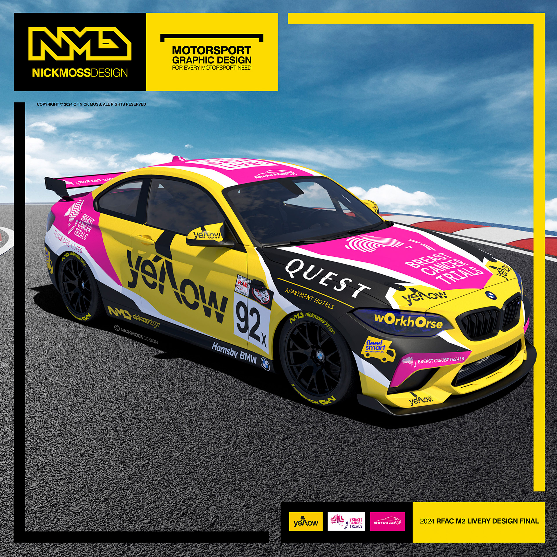 NMD nickmossdesign.com - 2024 Race For a Cure Hi-Tec Oils Bathurst 6 Hour 2nd place winner