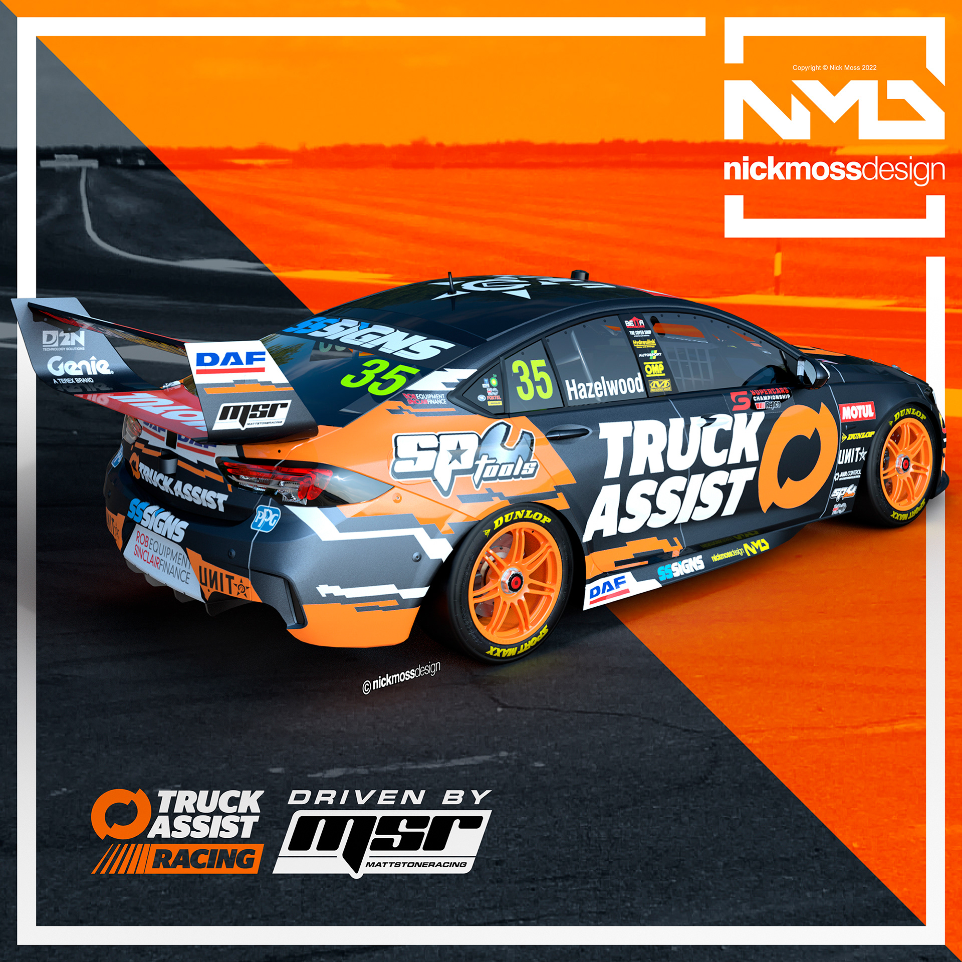NMD nickmossdesign - 2022 MSR Truck Assist Racing Supercars Livery Design