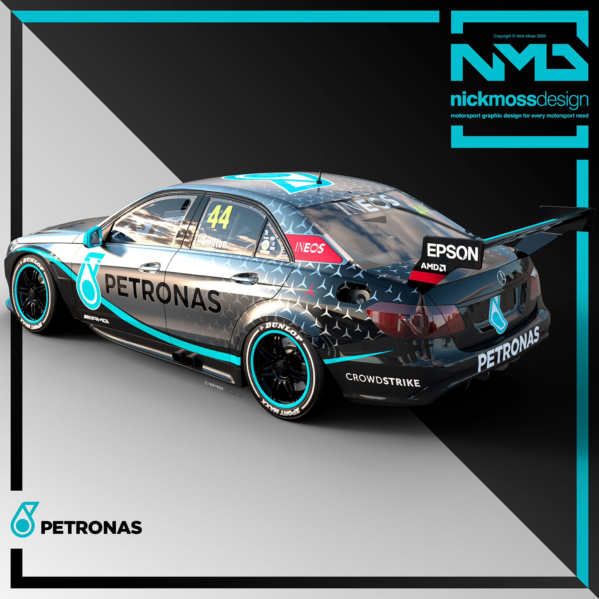 NMD nickmossdesign - Petronas AMG Mercedes F1 Supercars Tribute Livery Design
