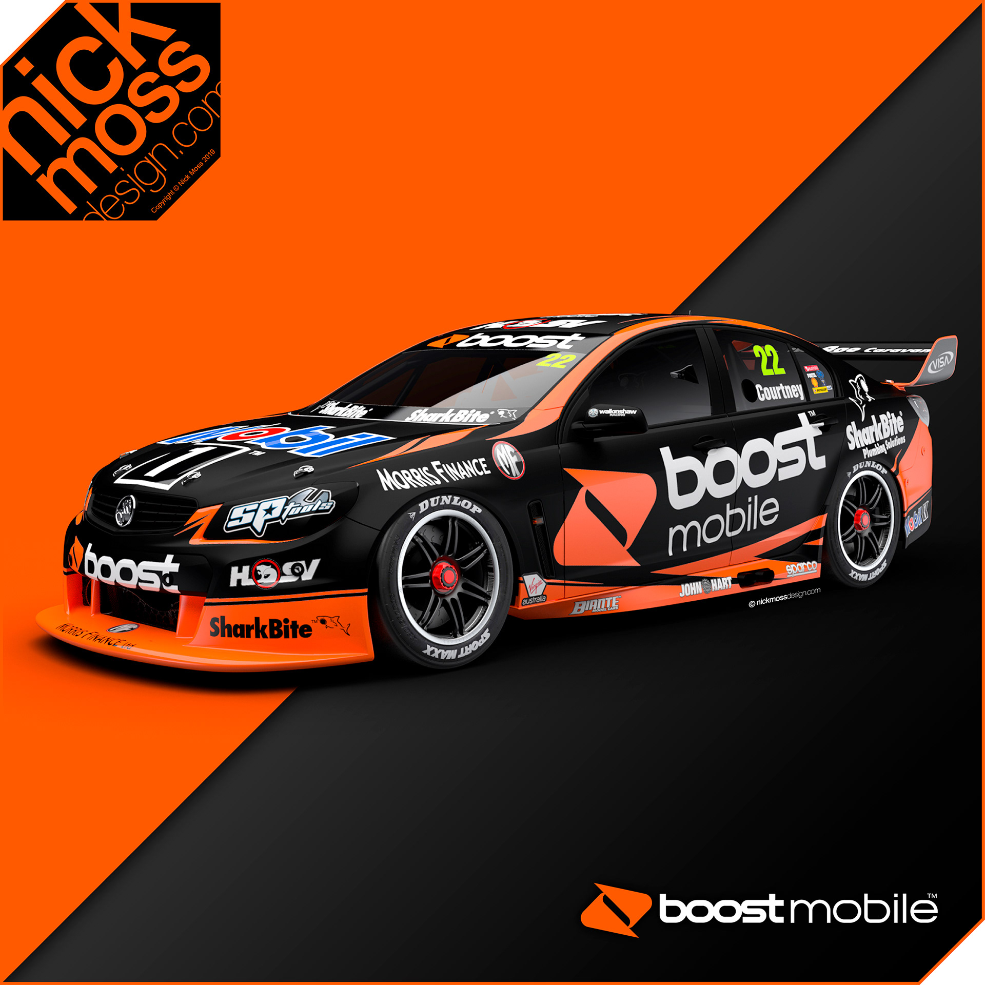nickmossdesign - 2017 MOBIL 1 HSV RACING BOOST SUPERCAR LIVERY DESIGN