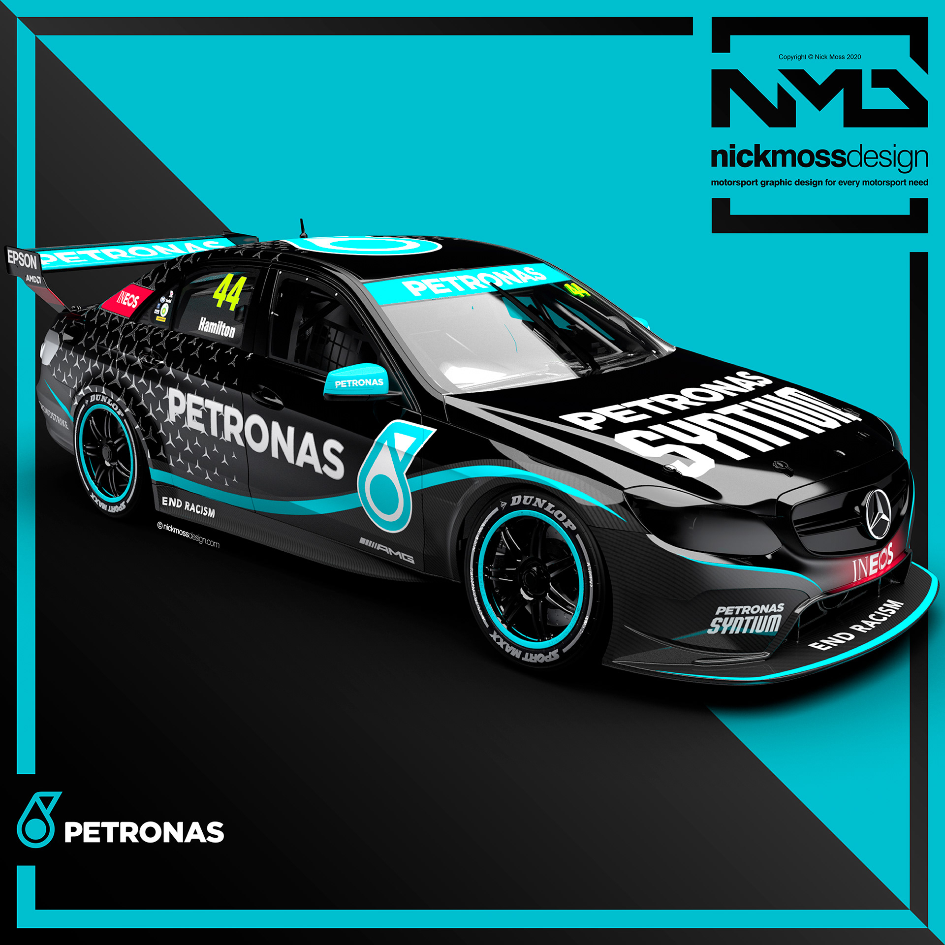 NMD nickmossdesign - Petronas AMG Mercedes F1 Supercars Tribute Livery Design