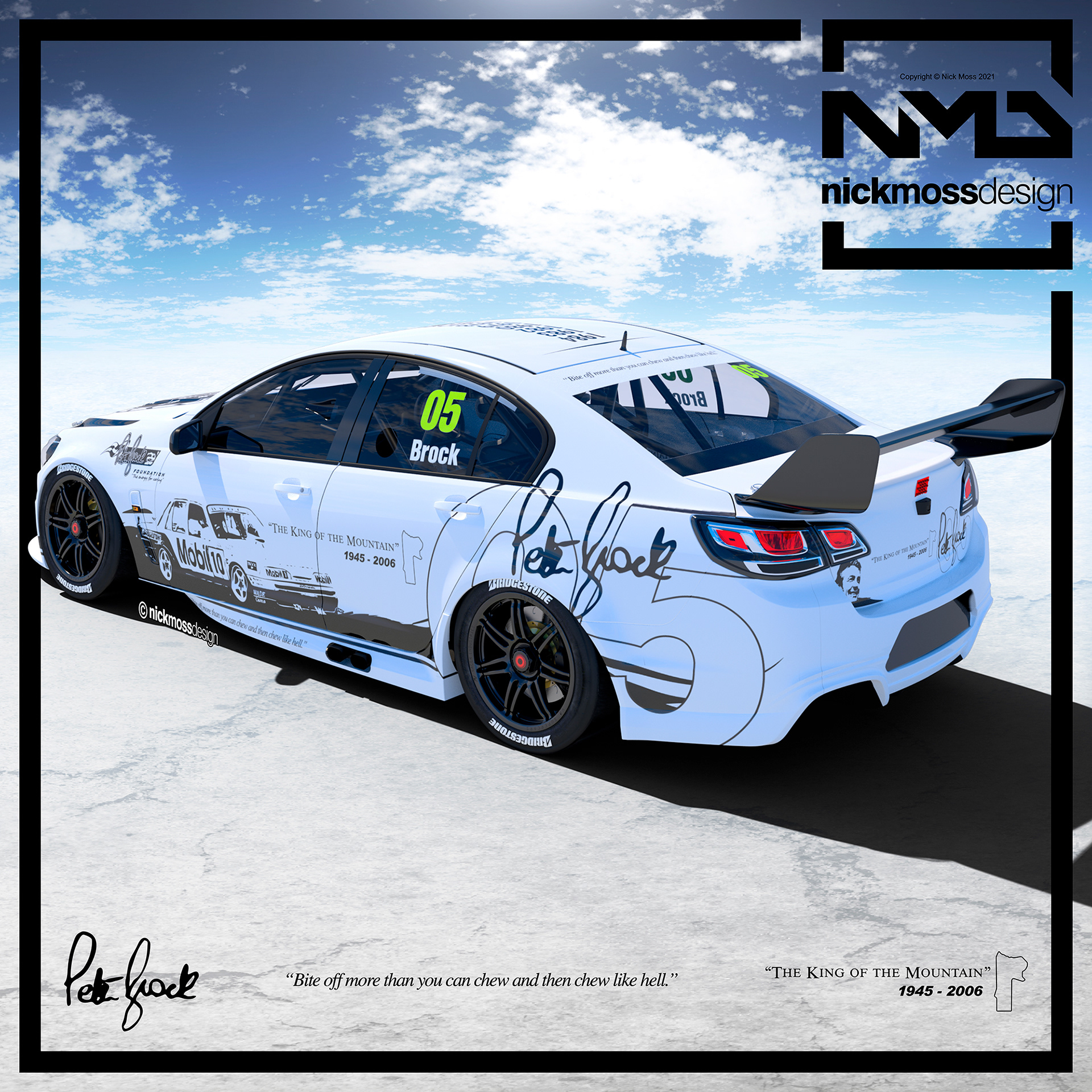 NMD nickmossdesign - PETER BROCK 1987 VL TribUTE Livery Design