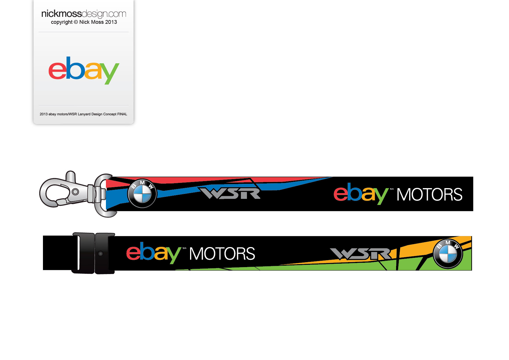 nickmossdesign - 2013 WEST SURREY RACING BMW EBAY MOTORS BTCC MERCHANDISE DESIGN