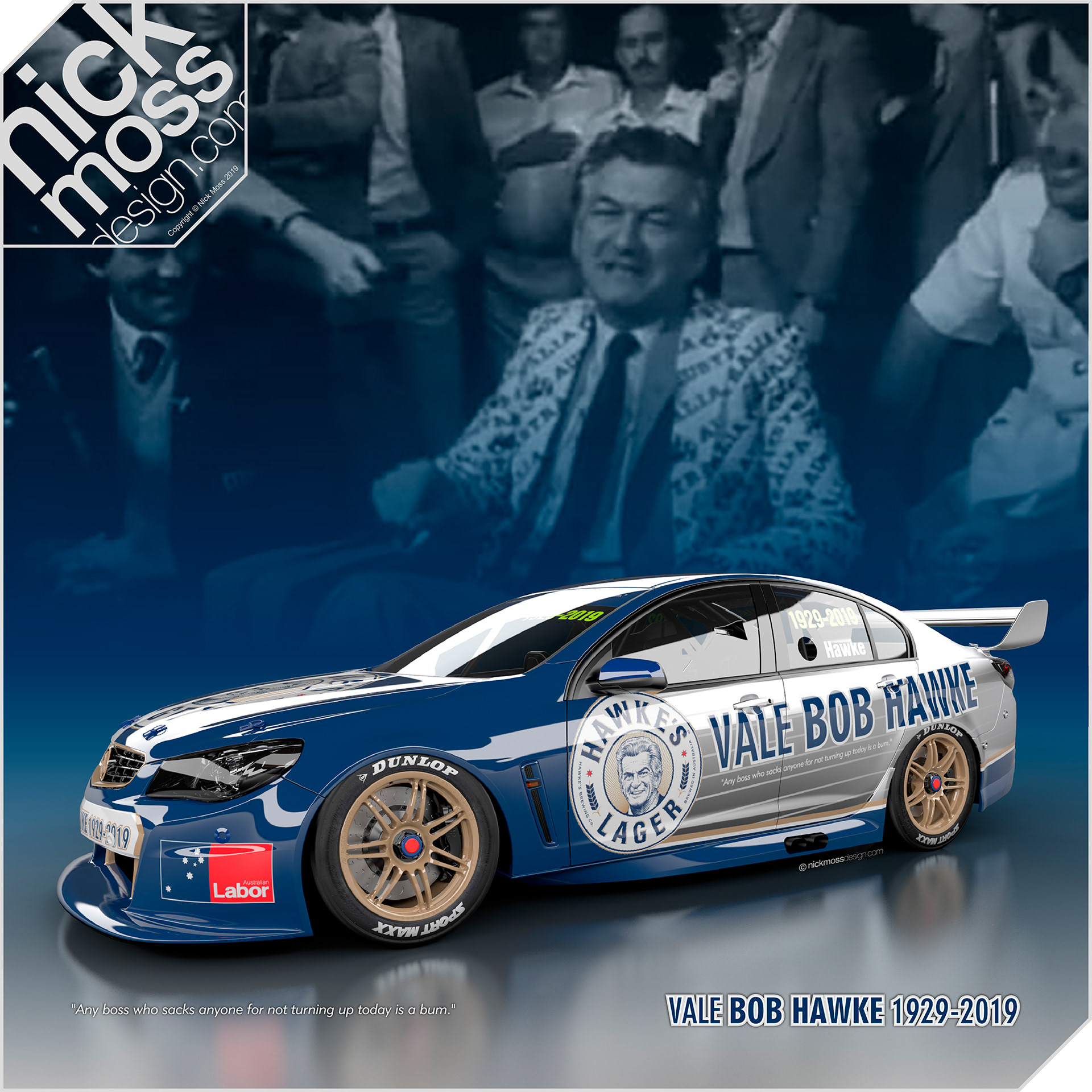 NMD nickmossdesign - Bob Hawke Tribute Livery Design