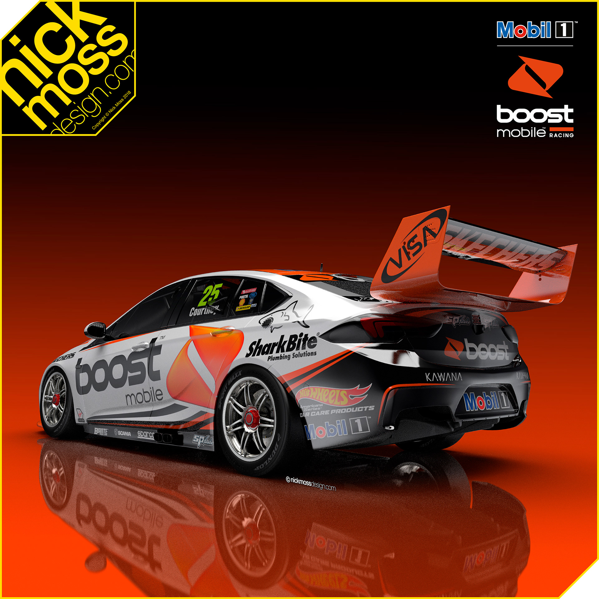 nickmossdesign - 2018 WALKINSHAW ANDRETTI UNITED BOOST SUPERCARS LIVERY DESIGN
