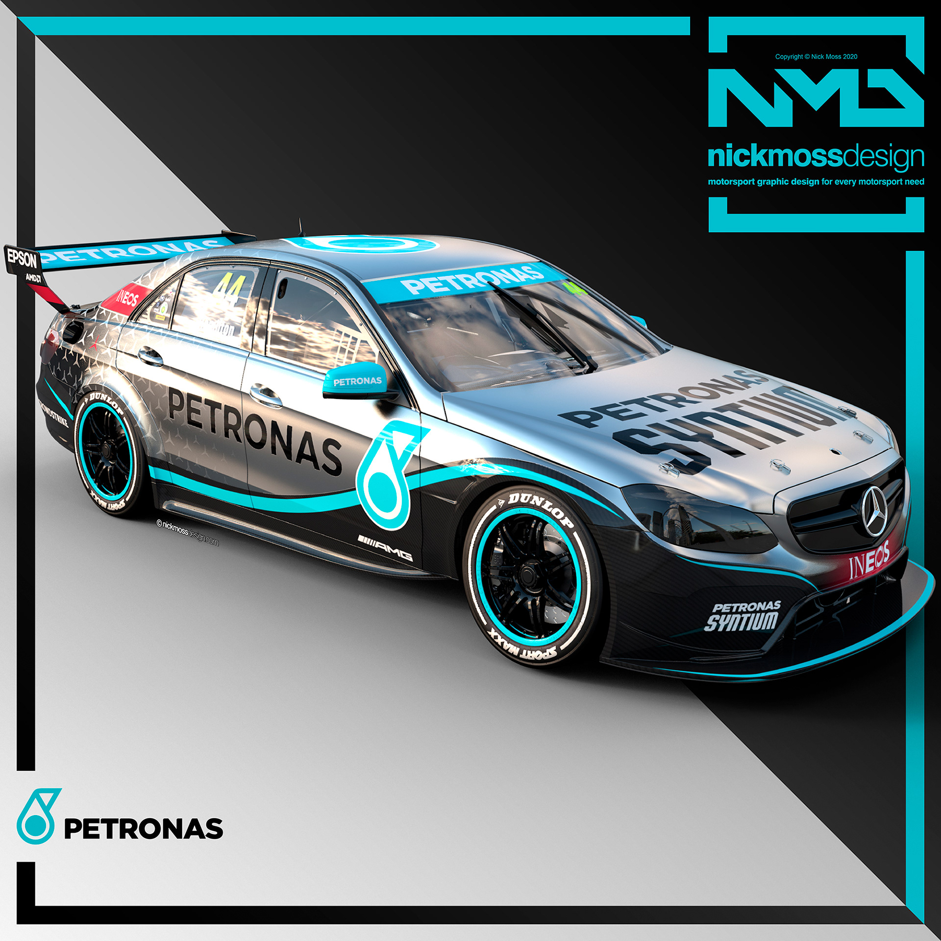 NMD nickmossdesign - Petronas AMG Mercedes F1 Supercars Tribute Livery Design