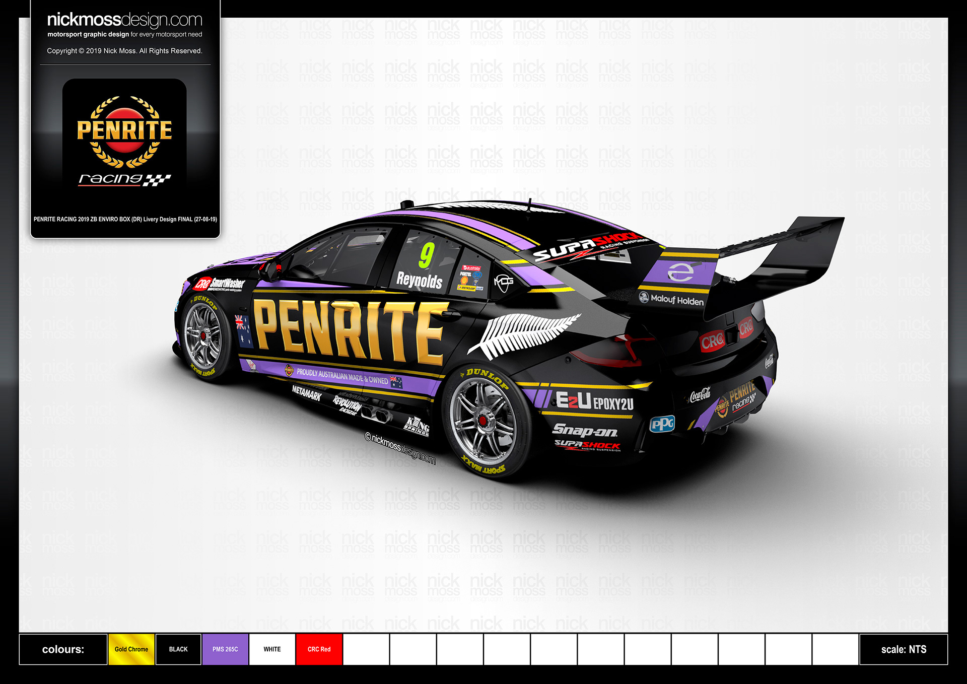nickmossdesign - 2019 PENRITE RACING SUPERCARS LIVERY DESIGN