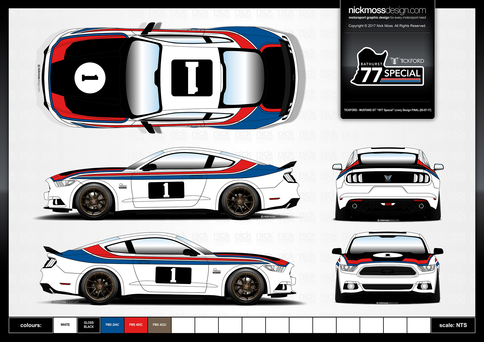 nickmossdesign - TICKFORD Bathurst 77 Livery Design Car 1