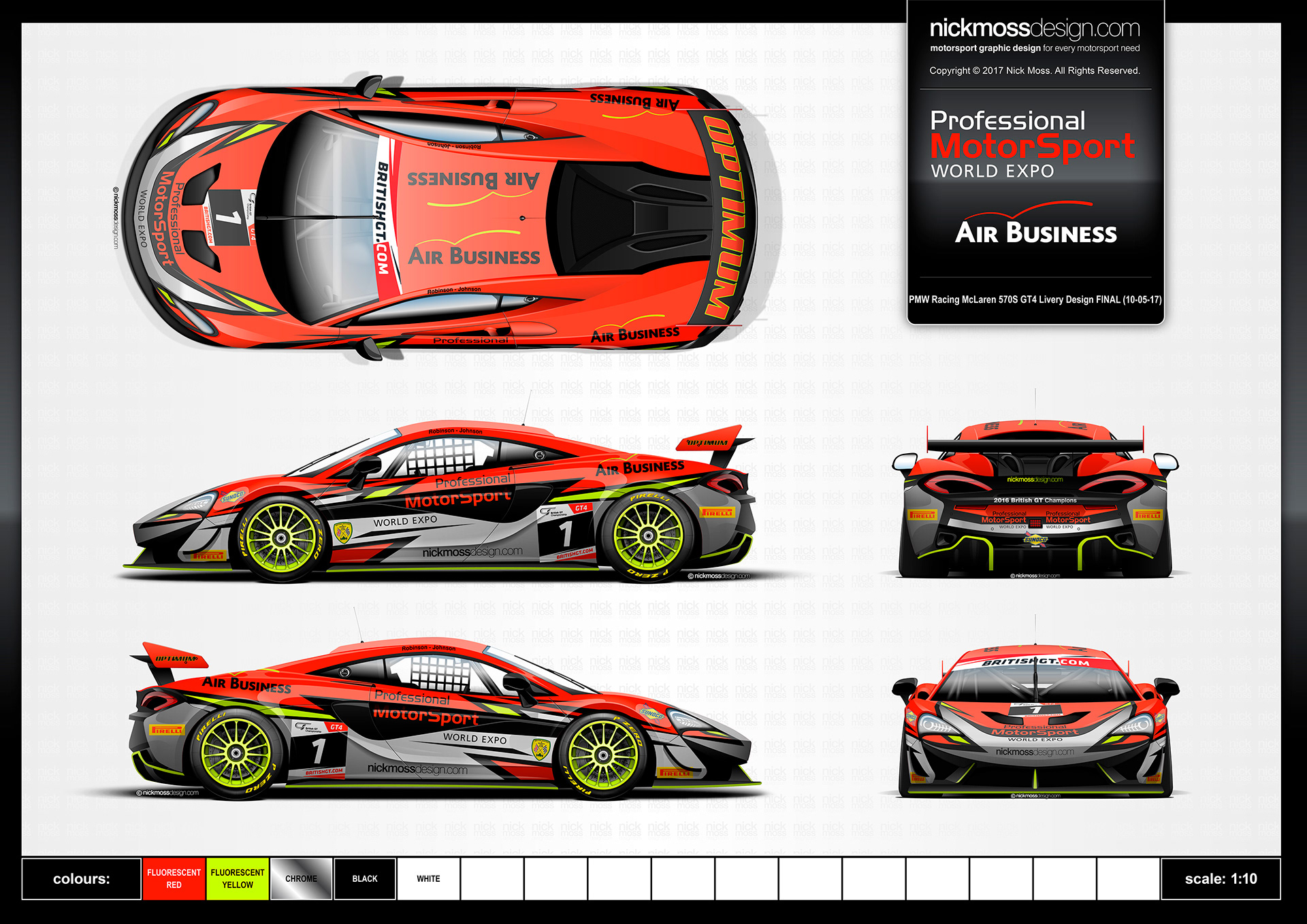 nickmossdesign - 2017 PMWE BRITISH GT McLaren GT4 LIVERY DESIGN