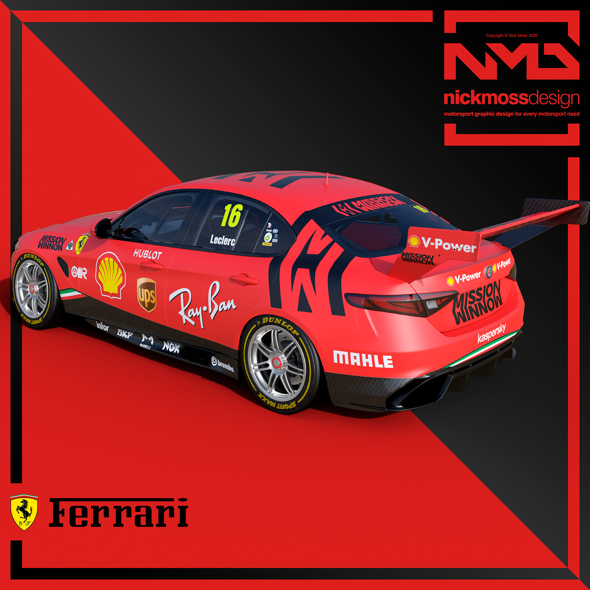 NMD nickmossdesign - FERRARI F1 ALFA Supercars Tribute Livery Design