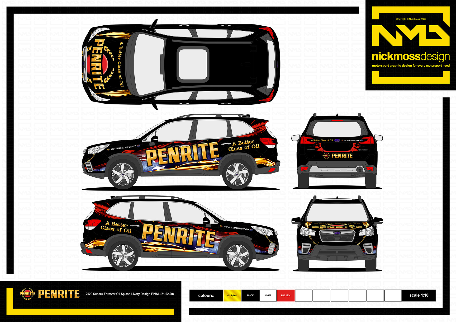 nickmossdesign - 2020 PENRITE OIL SUPERCARS INSPIRED LIVERY DESIGN
