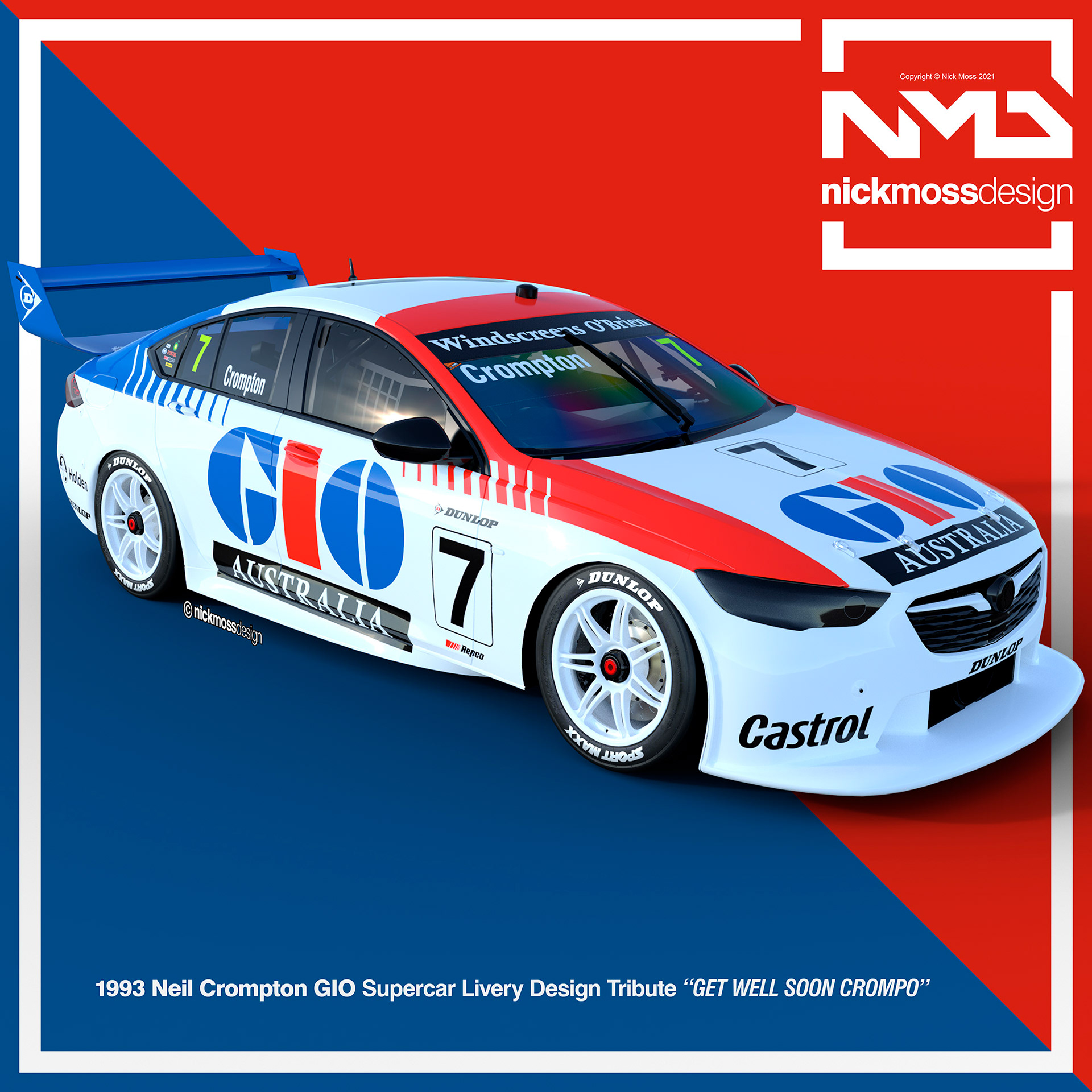 NMD nickmossdesign - NEIL CROMPTON Commodore Supercars Tribute Livery Design