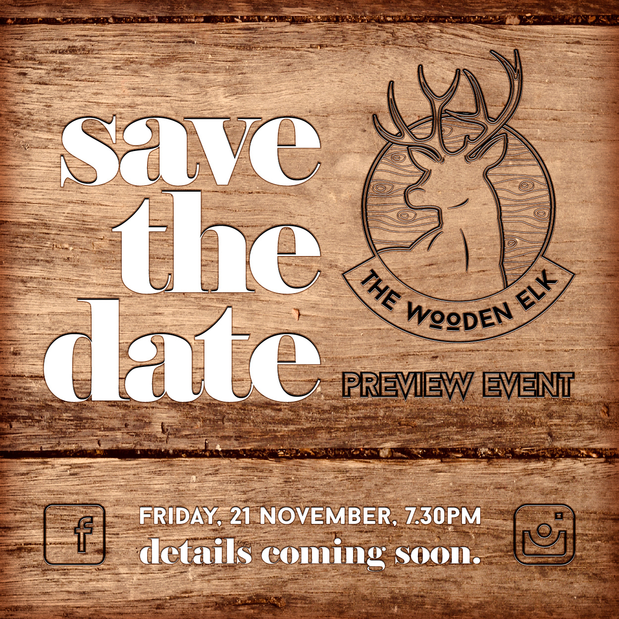 NMD nickmossdesign - THE WOODEN ELK Save The Date Design