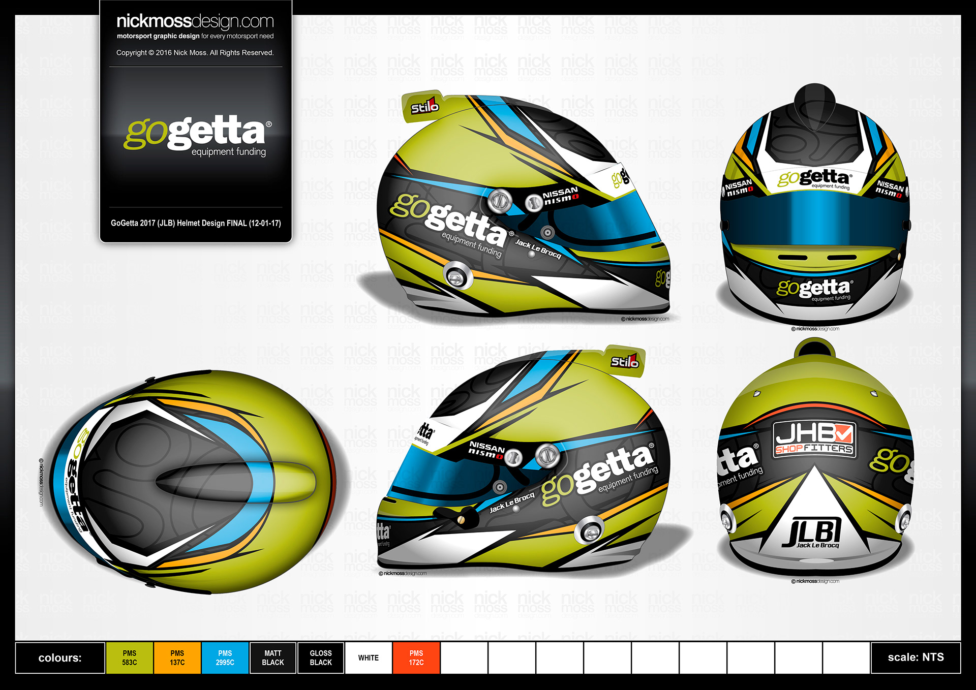 nickmossdesign - 2017 Jack LeBrocq GOGETTA SUPERCARS HELMET DESIGN
