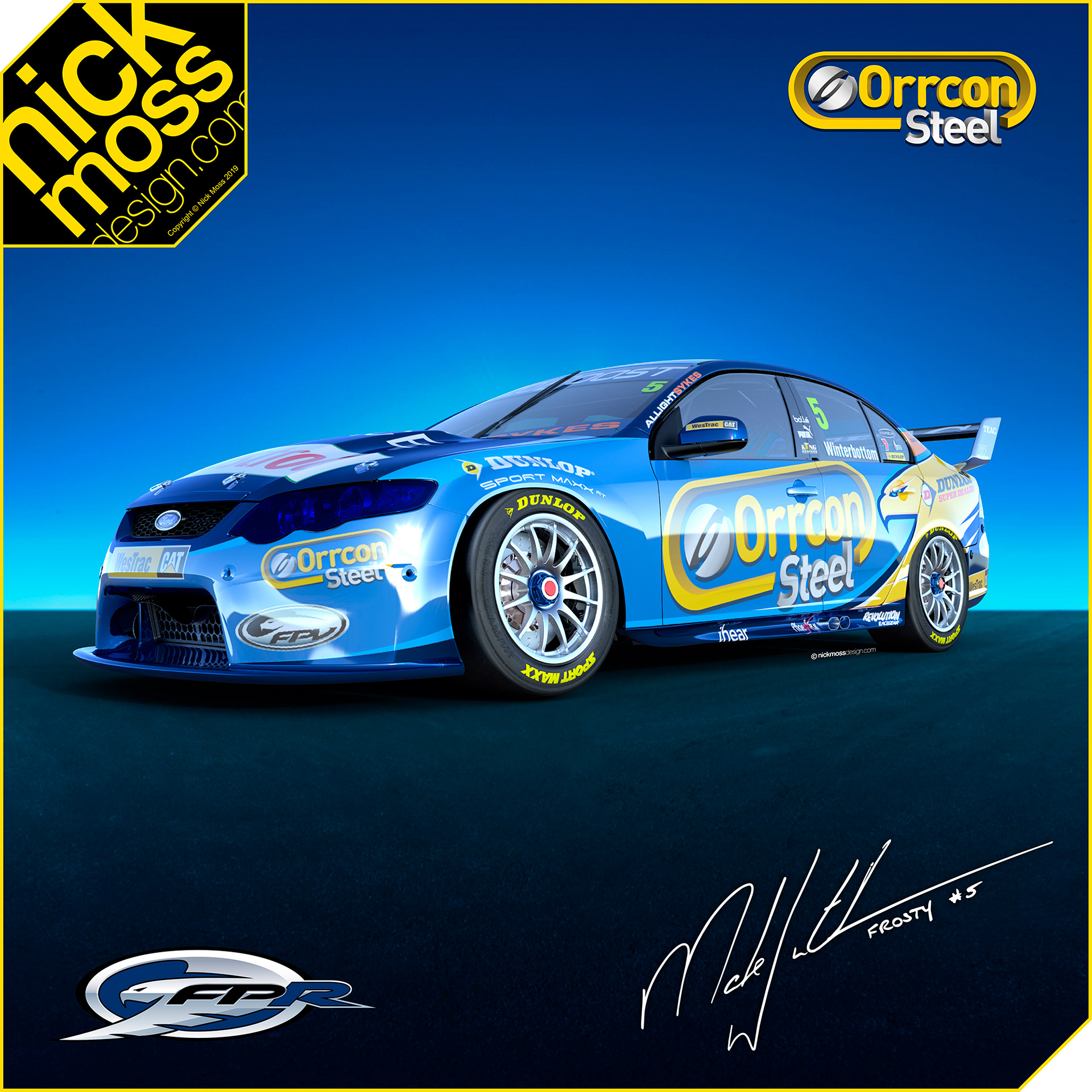 nickmossdesign - 2012 FORD PERFROMANCE RACING (FPR) ORRCON SUPERCARS LIVERY DESIGN