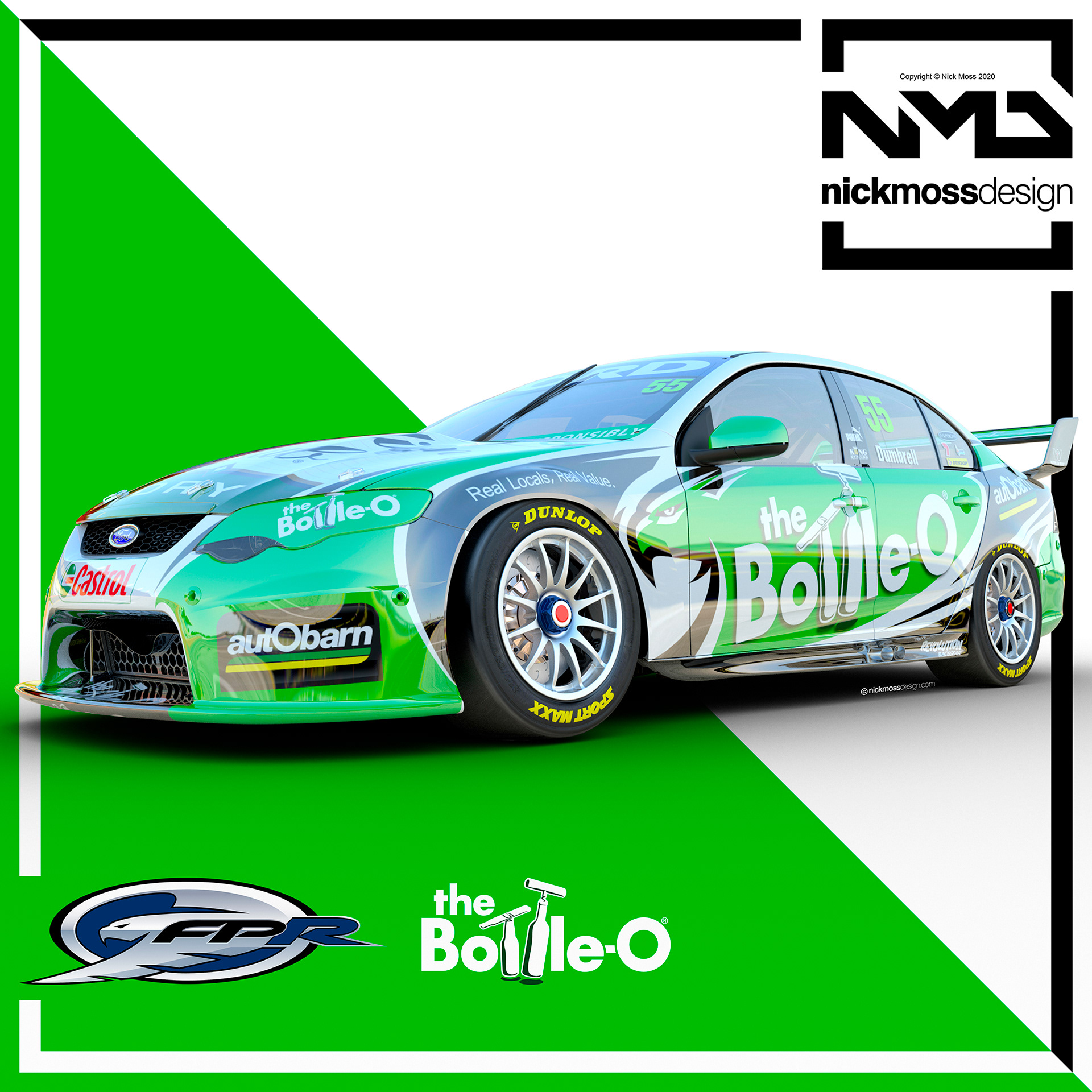 nickmossdesign - 2012 FORD PERFROMANCE RACING (FPR) BOTTLE-O SUPERCARS LIVERY DESIGN