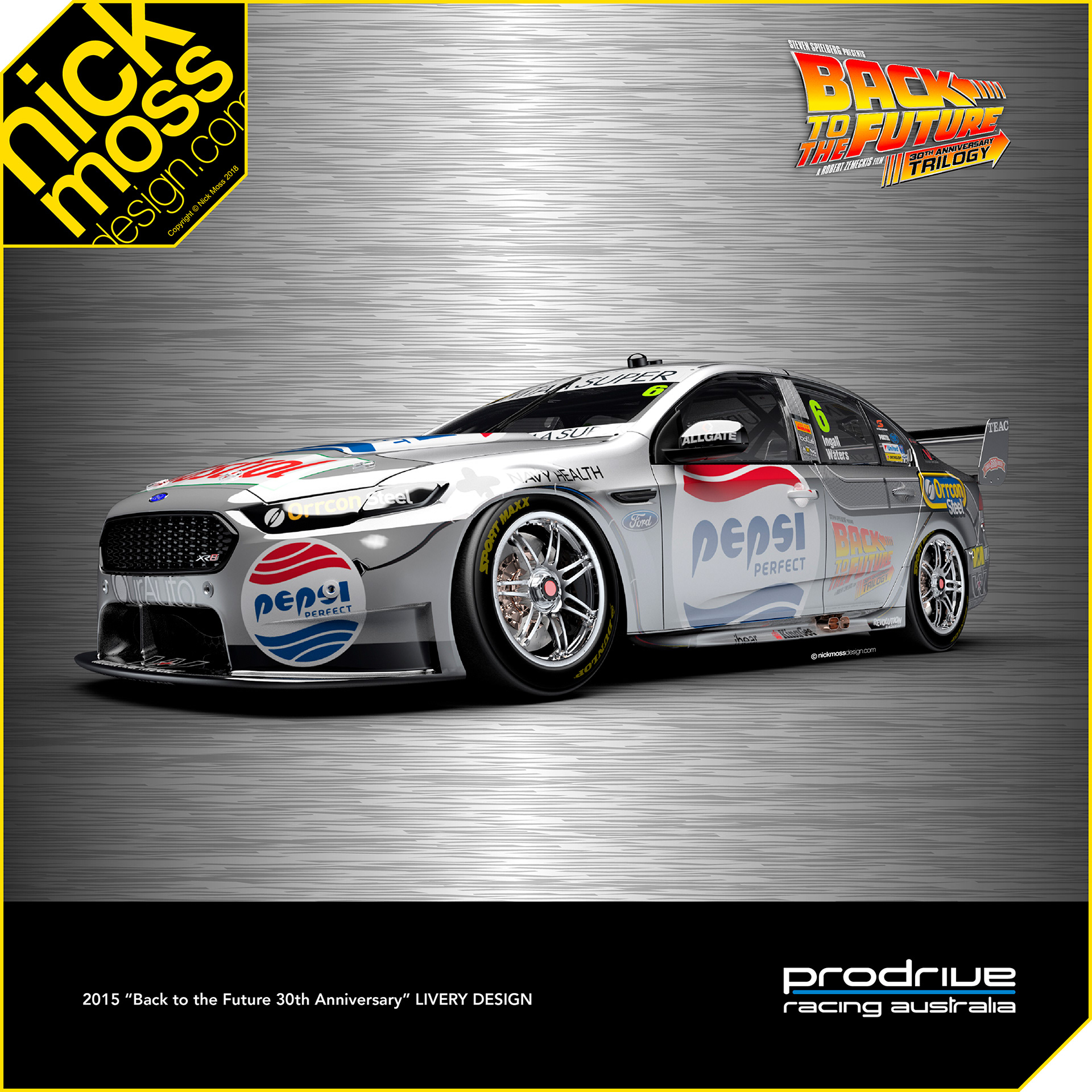 nickmossdesign - 2015 Prodrive Racing Australia (PRA) Pepsi Back to the Future Livery Design