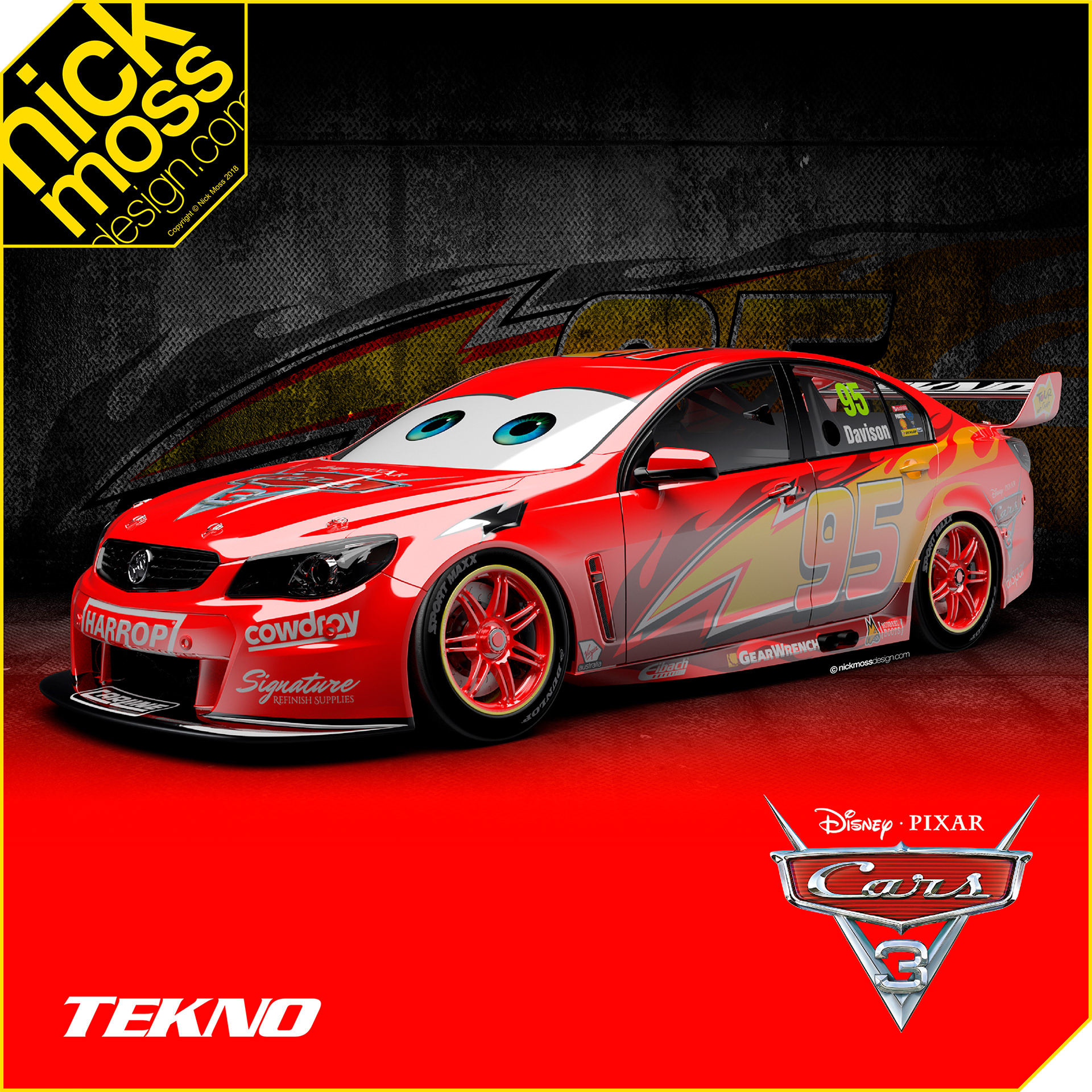 nickmossdesign - 2017 TEKNO CARS 3 SUPERCAR LIVERY DESIGN