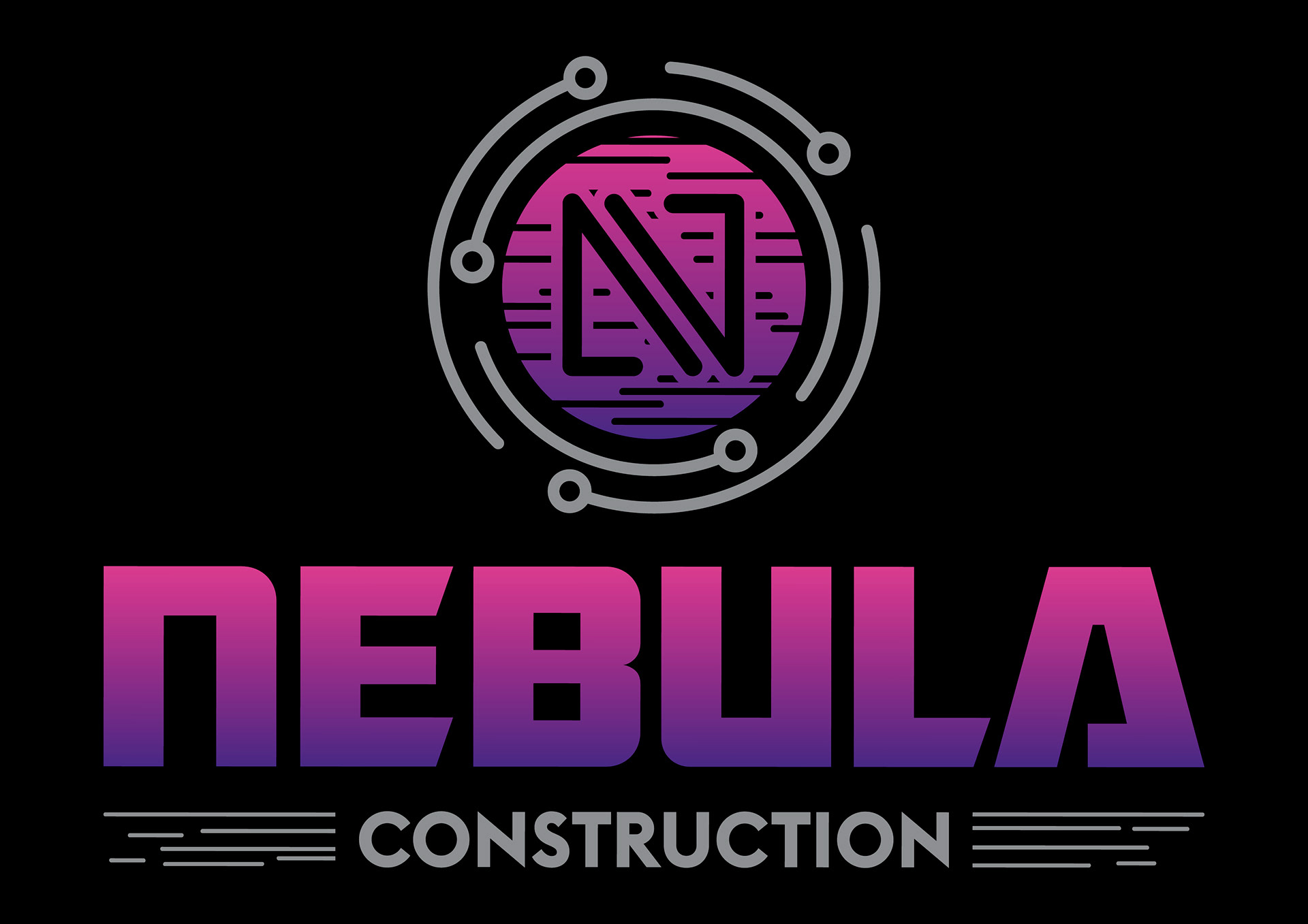 NMD nickmossdesign - NEBULA CONSTRUCTION Logo Design