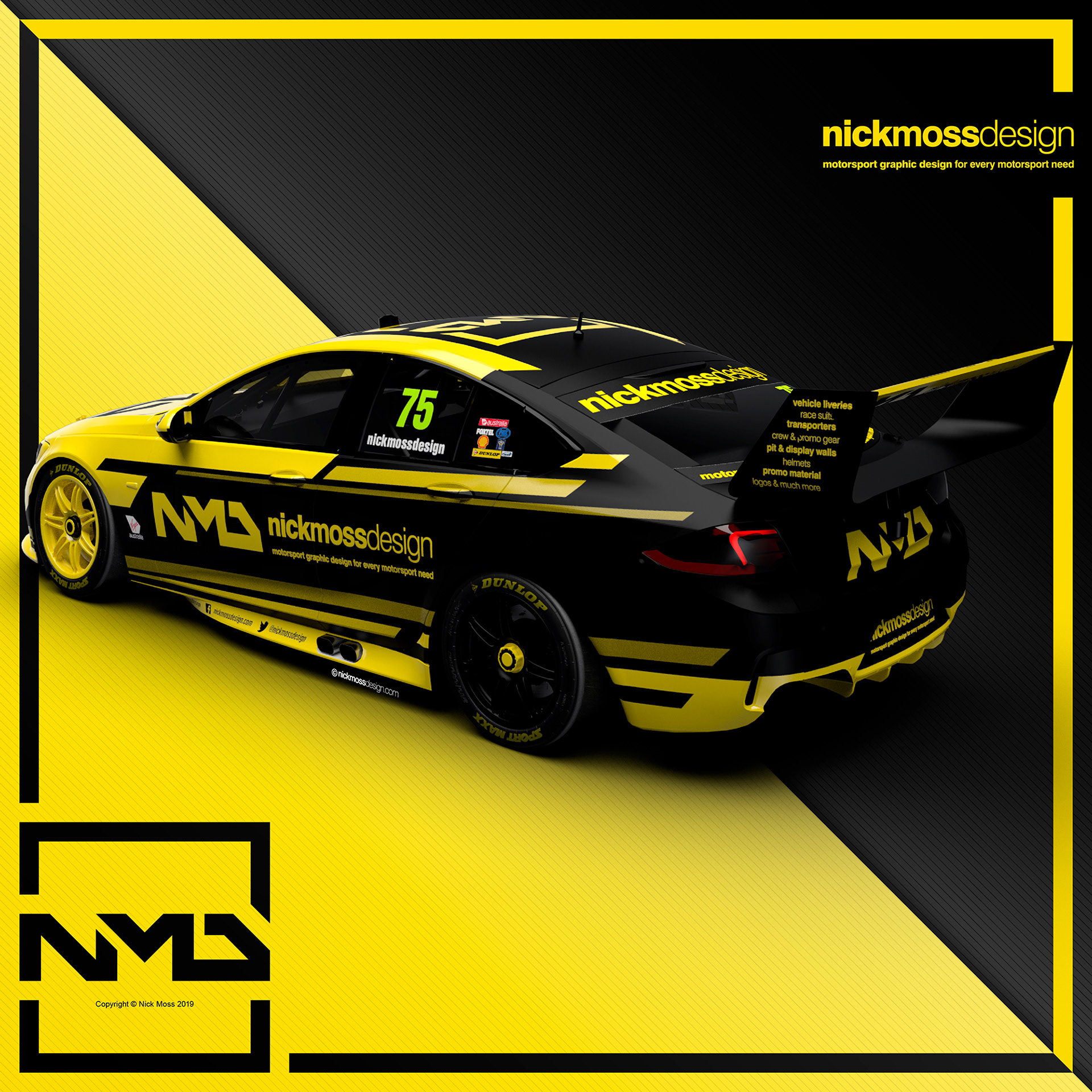 NMD nickmossdesign - Holden ZB Commodore Supercar Livery Design