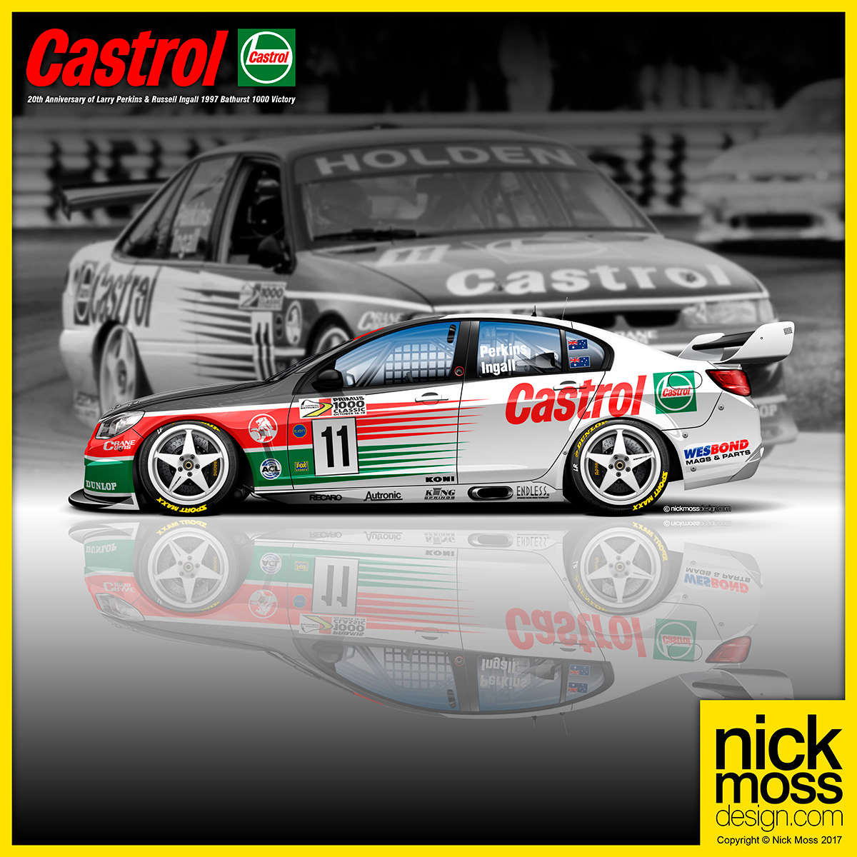 NMD nickmossdesign - LARRY PERKINS Supercars Tribute Livery Design