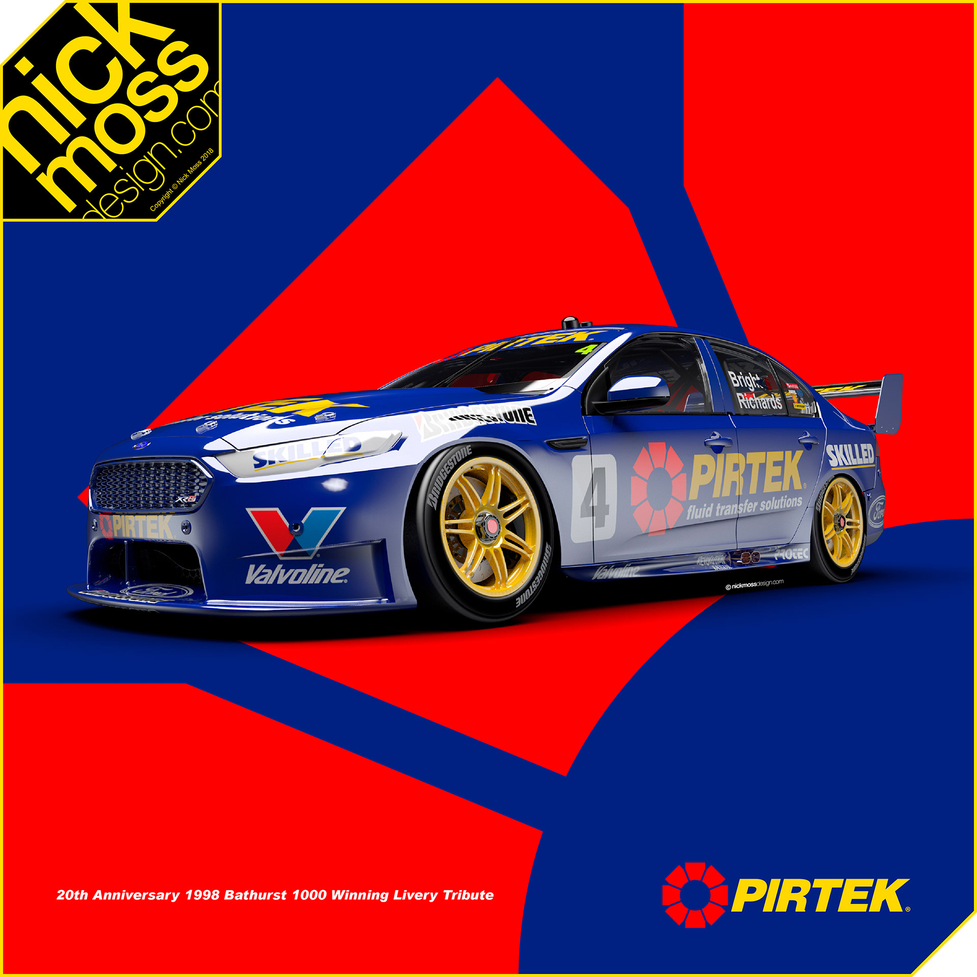 NMD nickmossdesign - SBR Pirtek Falcon Tribute Livery Design