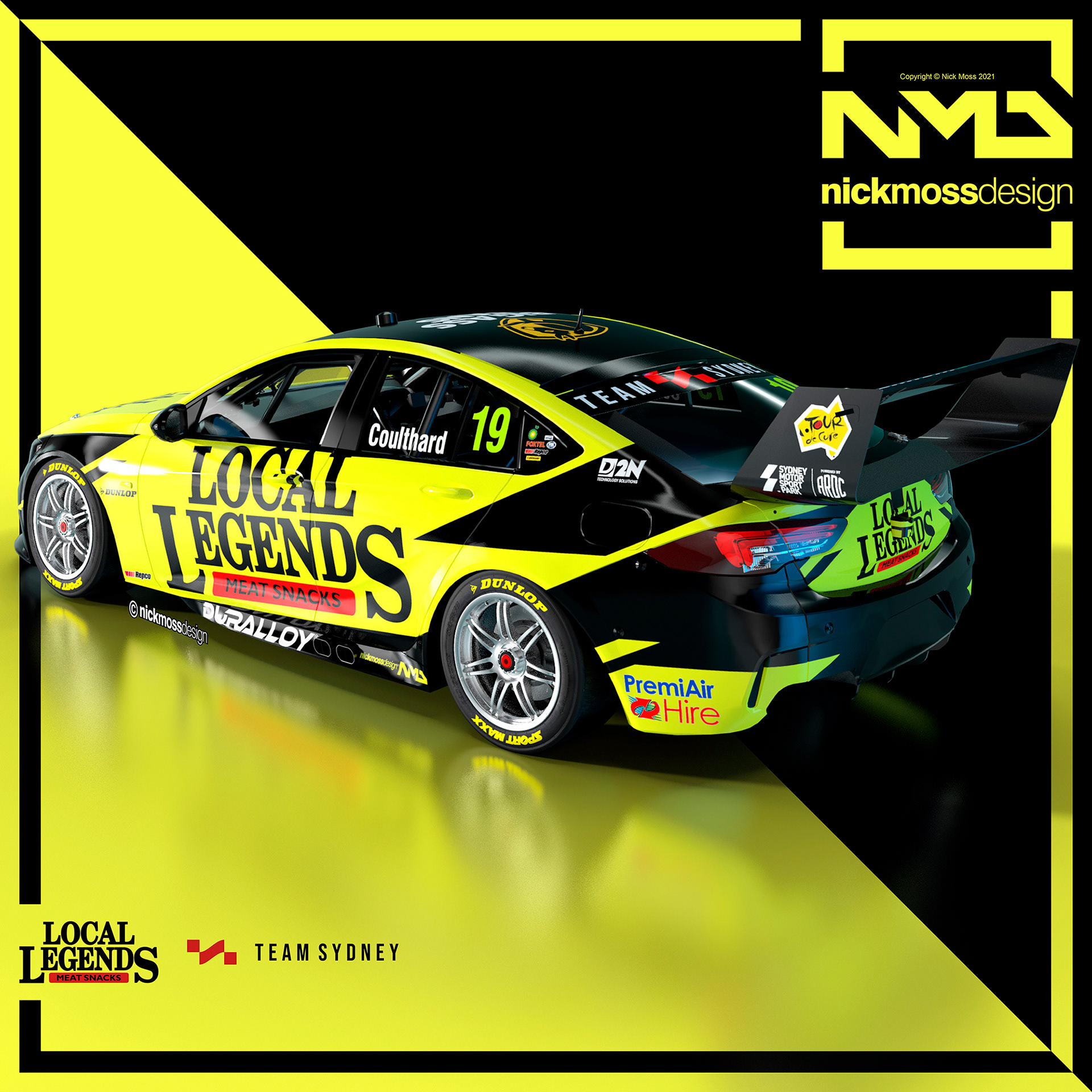 nickmossdesign - 2021 TEAM SYDNEY Local Legends Supercars Livery Design