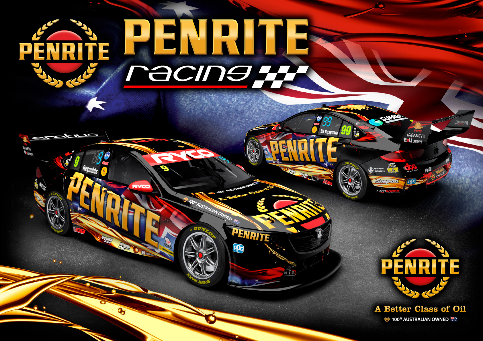 nickmossdesign - 2020 PENRITE RACING SUPERCARS POSTER DESIGN