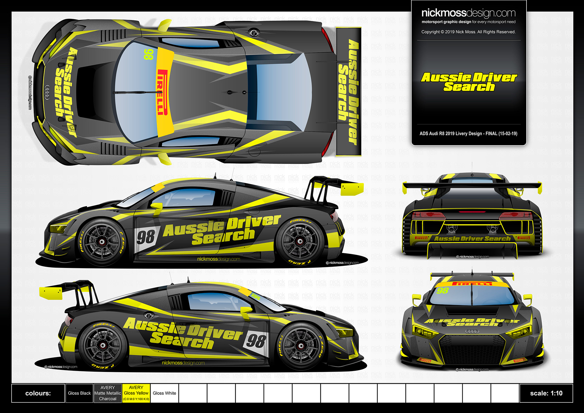 NMD nickmossdesign - AUSSIE DRIVER SEARCH Audi R8 Livery Design