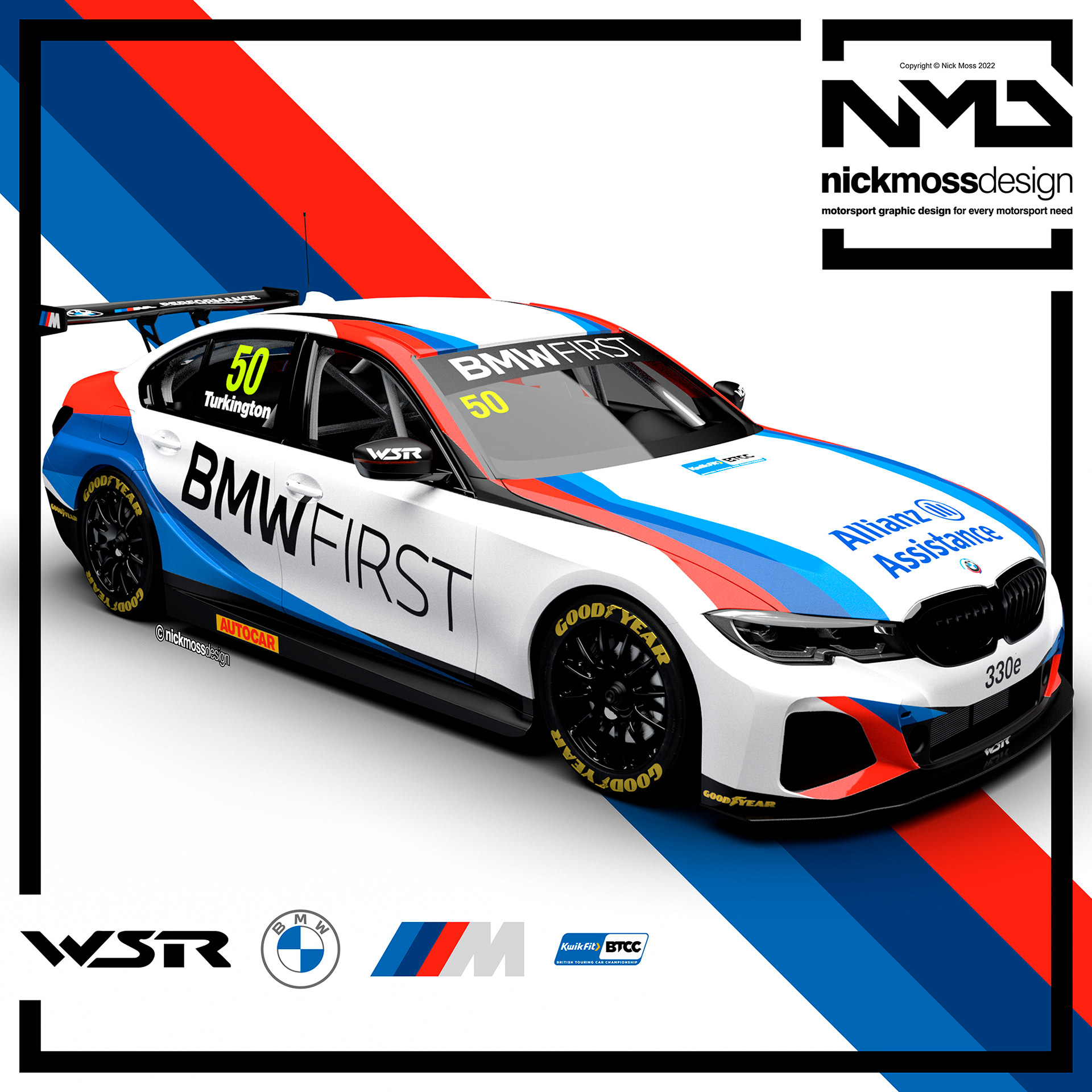nickmossdesign - 2022 WEST SURREY RACING BMW PROTECT X BTCC LIVERY DESIGN