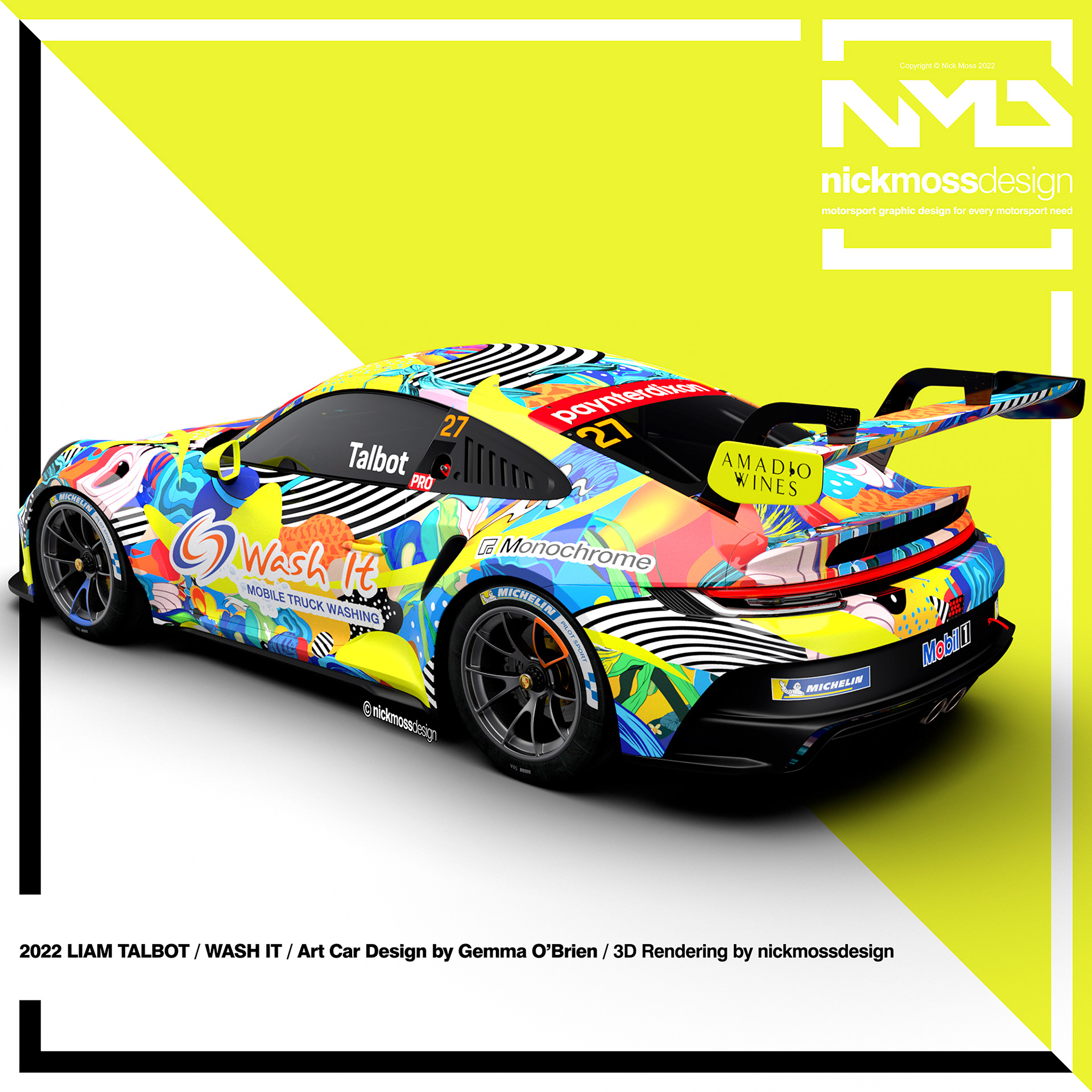 NMD nickmossdesign - 2022 WALL RACING Porsche Carrera Cup Design