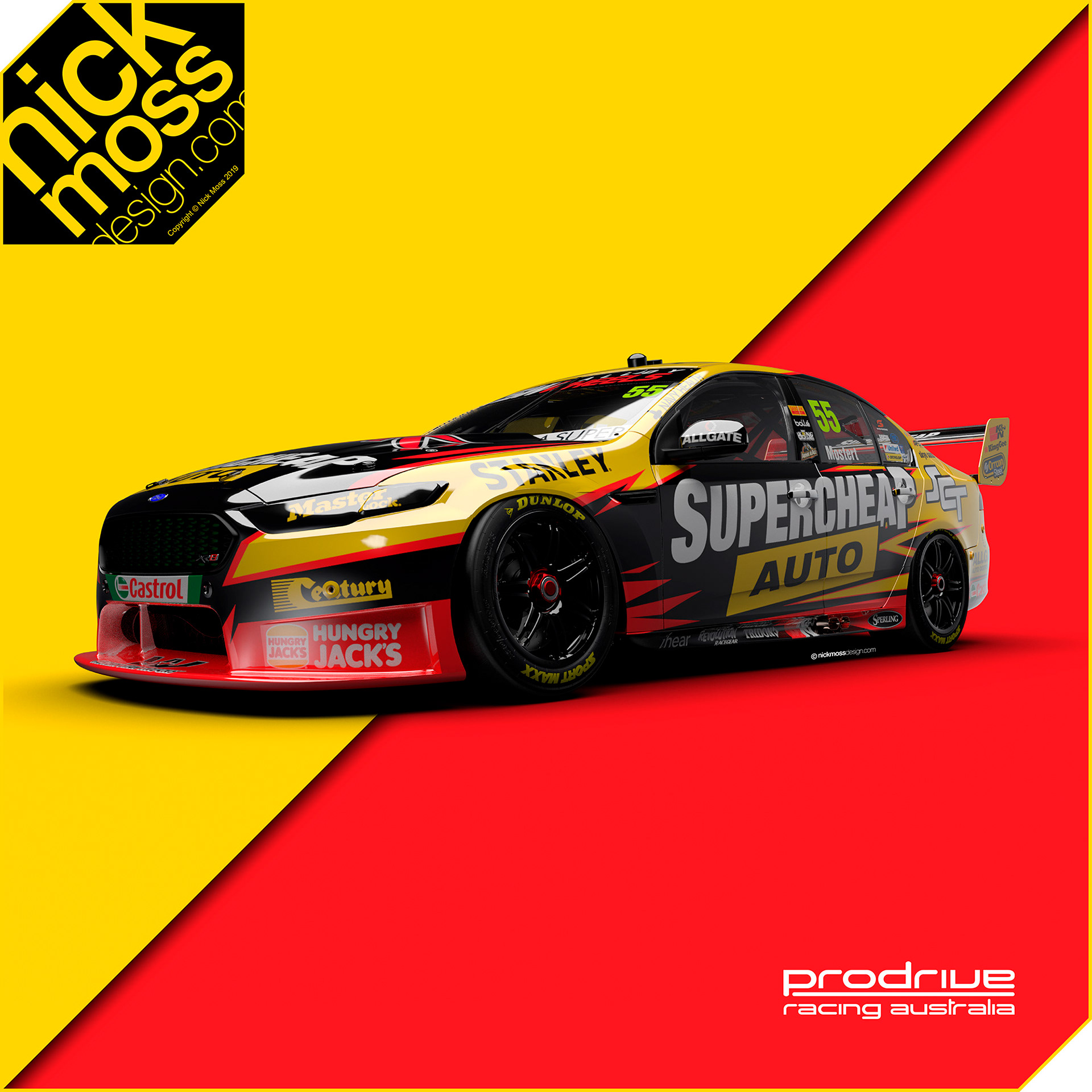 nickmossdesign - 2016 Prodrive Racing Australia (PRA) Supercheap Auto Livery Design