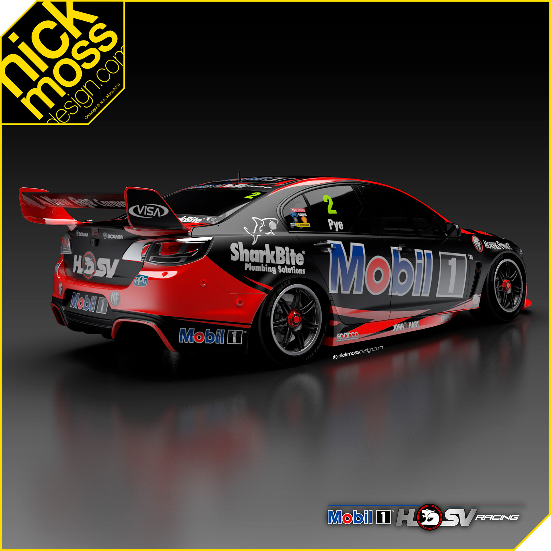 nickmossdesign - 2017 MOBIL 1 HSV RACING SUPERCAR LIVERY DESIGN
