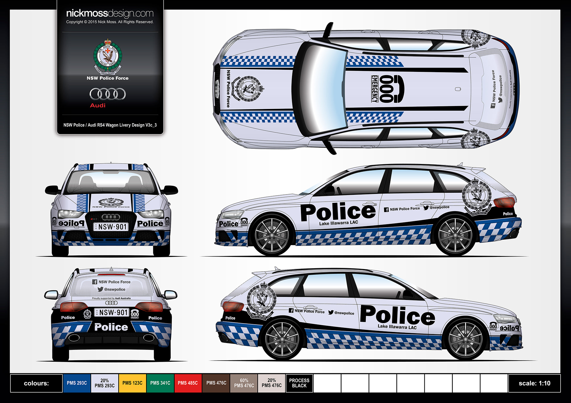 NMD nickmossdesign - NSW Police Audi Livery Design