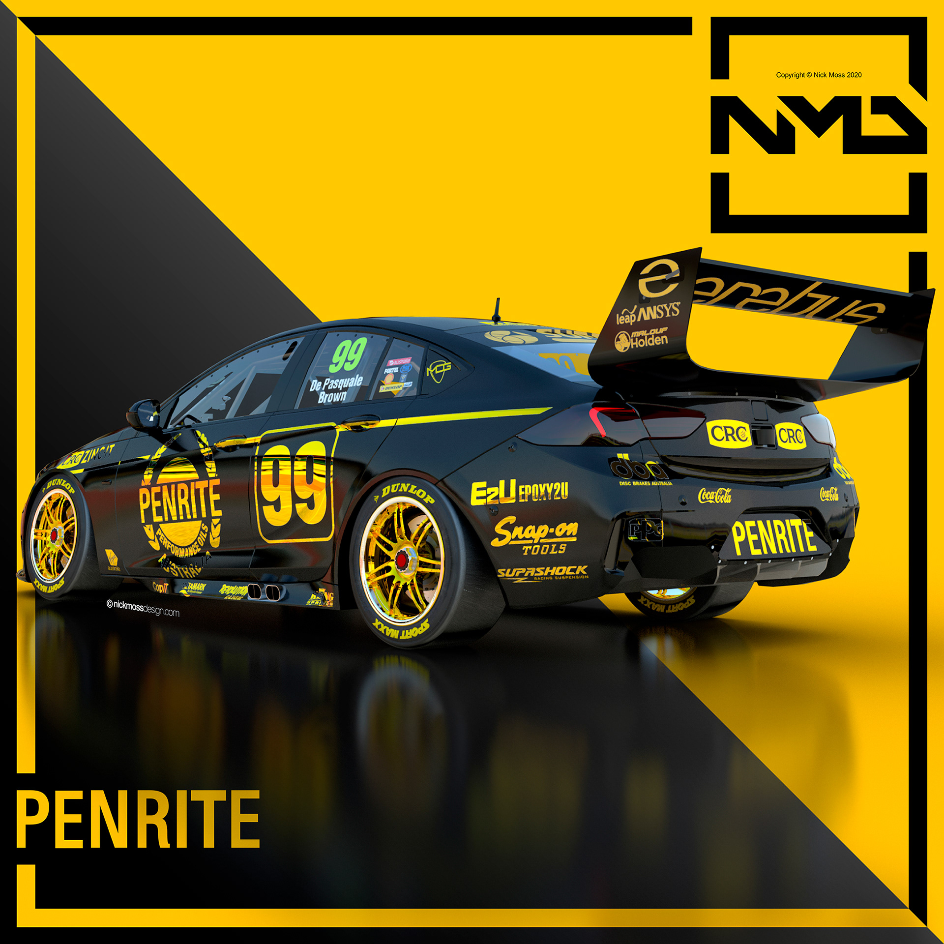 nickmossdesign - 2019 PENRITE RACING RETRO SUPERCARS LIVERY DESIGN
