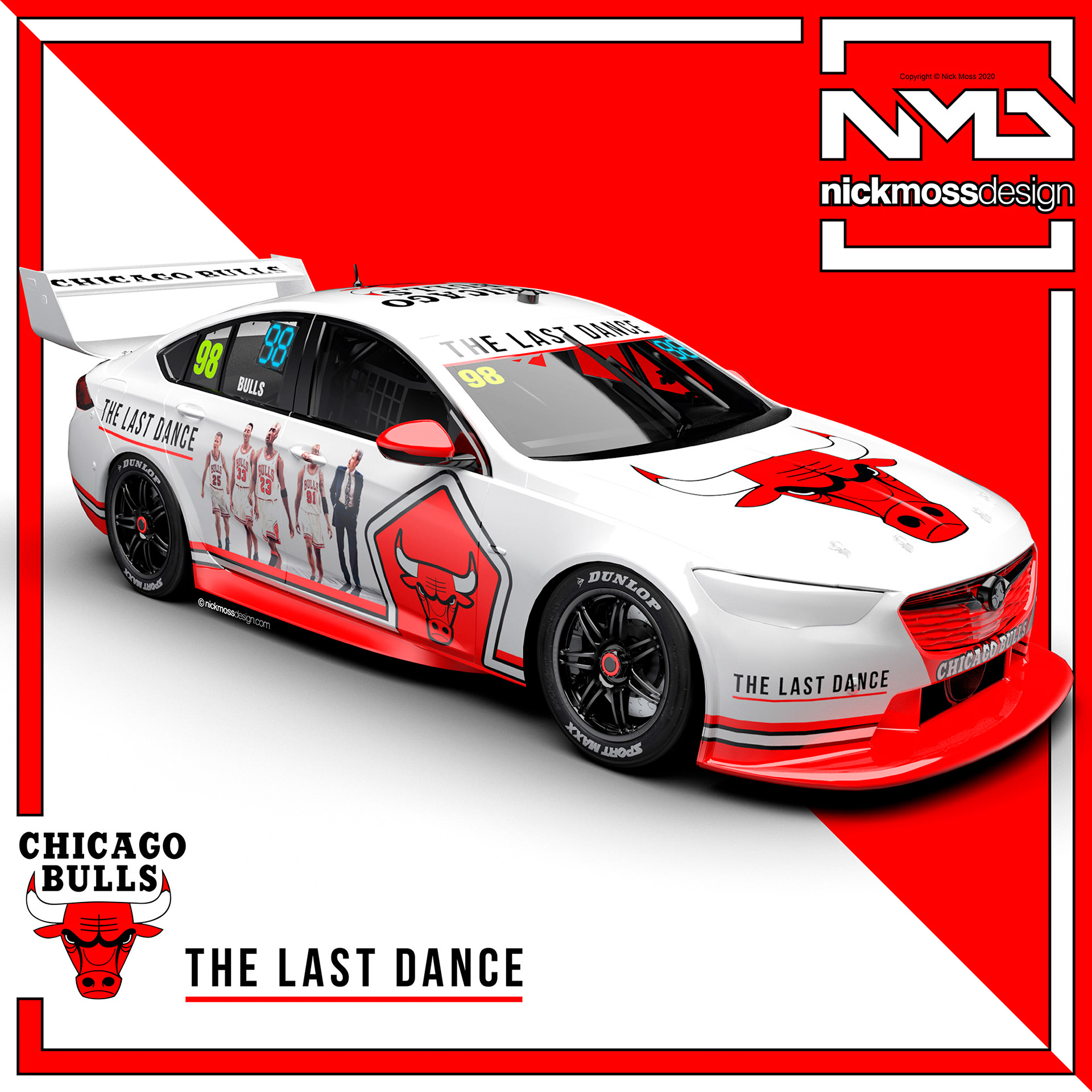 NMD nickmossdesign - Chicago Bulls Last Dance Supercars Tribute Livery Design