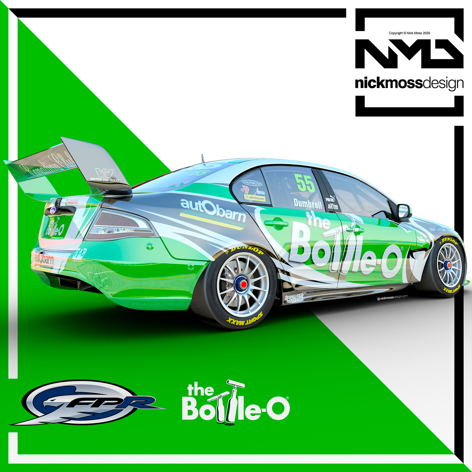 nickmossdesign - 2012 FORD PERFROMANCE RACING (FPR) BOTTLE-O SUPERCARS LIVERY DESIGN