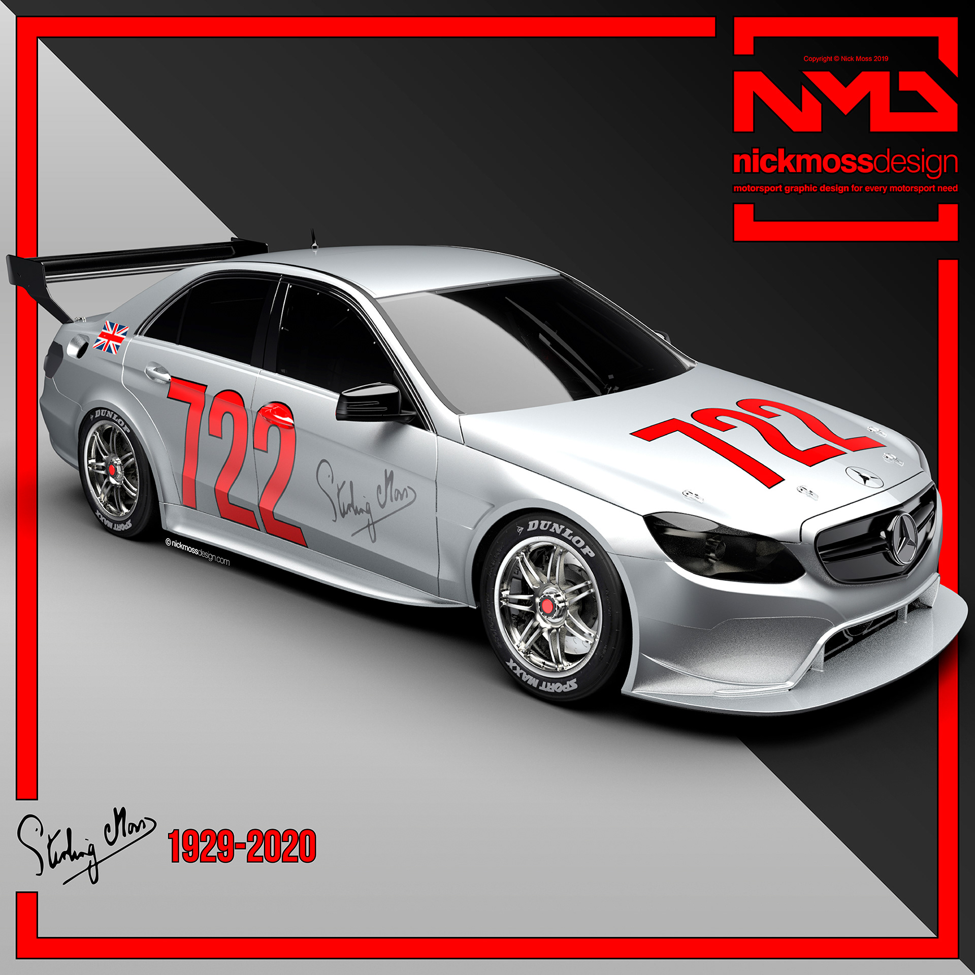 NMD nickmossdesign - Sterling Moss Mercedes Supercars Tribute Livery Design