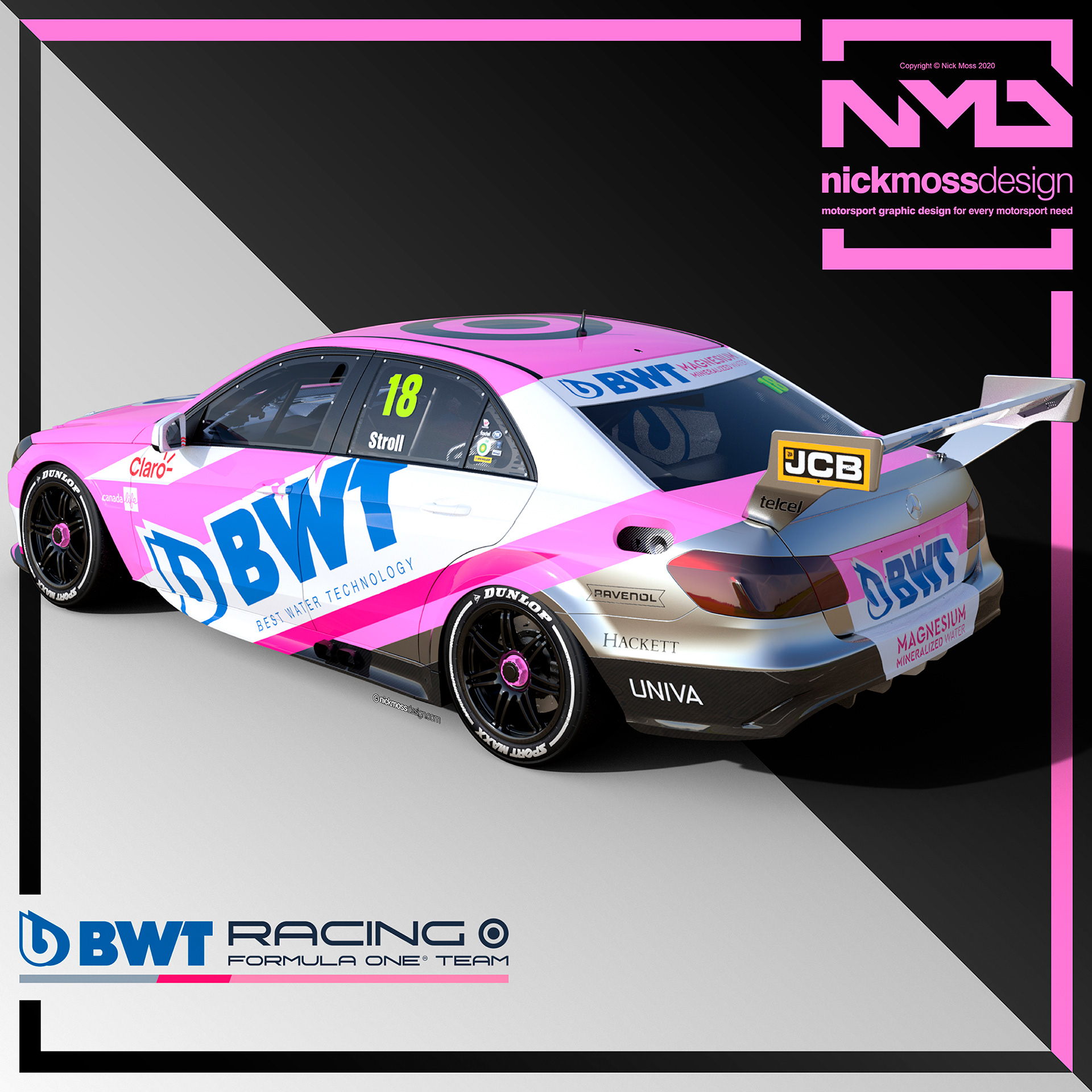 NMD nickmossdesign - Racing Point Mercedes F1 Supercars Tribute Livery Design