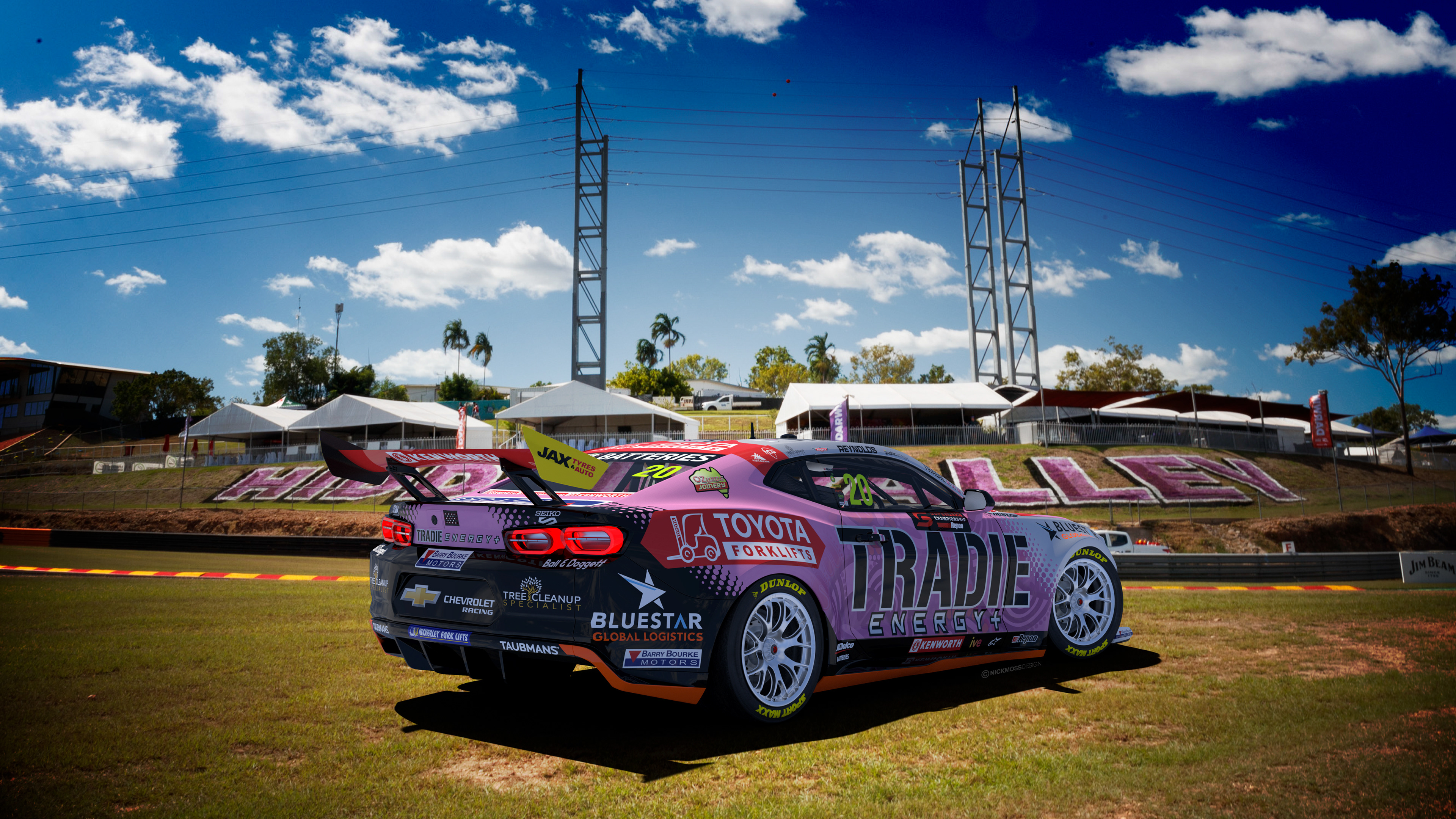 NMD nickmossdesign - 2025 TEAM18 TRADIE ENERGY Supercars Darwin Livery Launch Renders